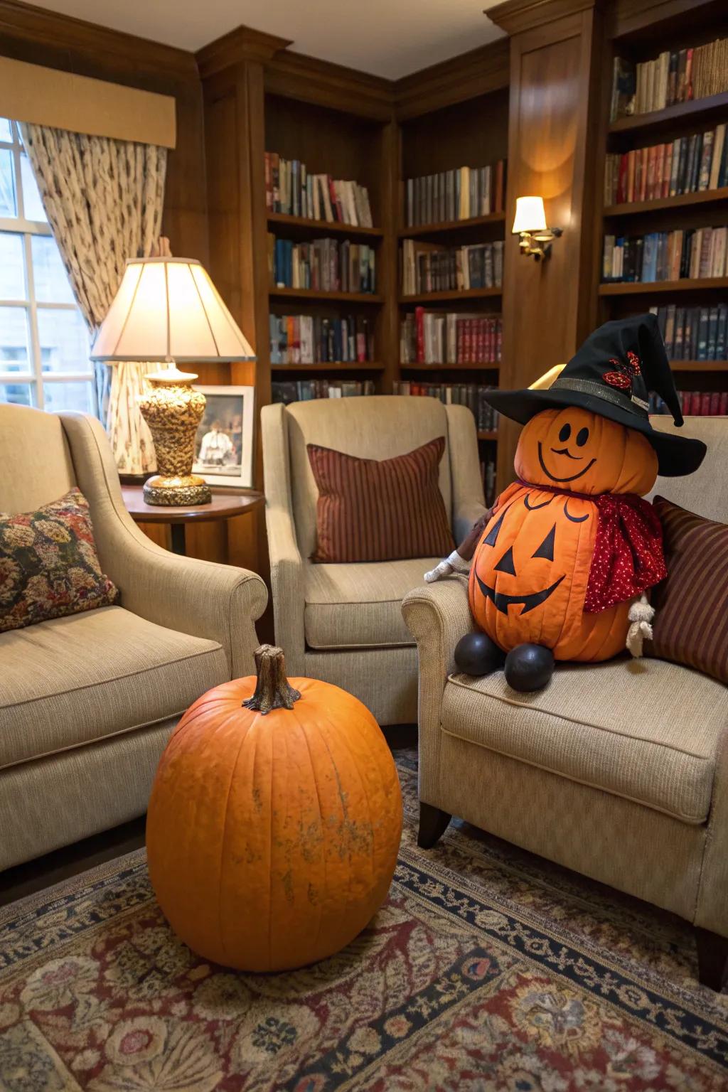 Revive your cherished literary characters by reimagining them on a pumpkin canvas.