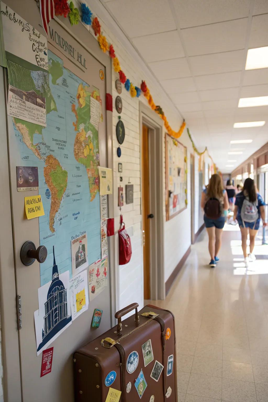 Travel-inspired accents to turn your door into an entryway to adventure.