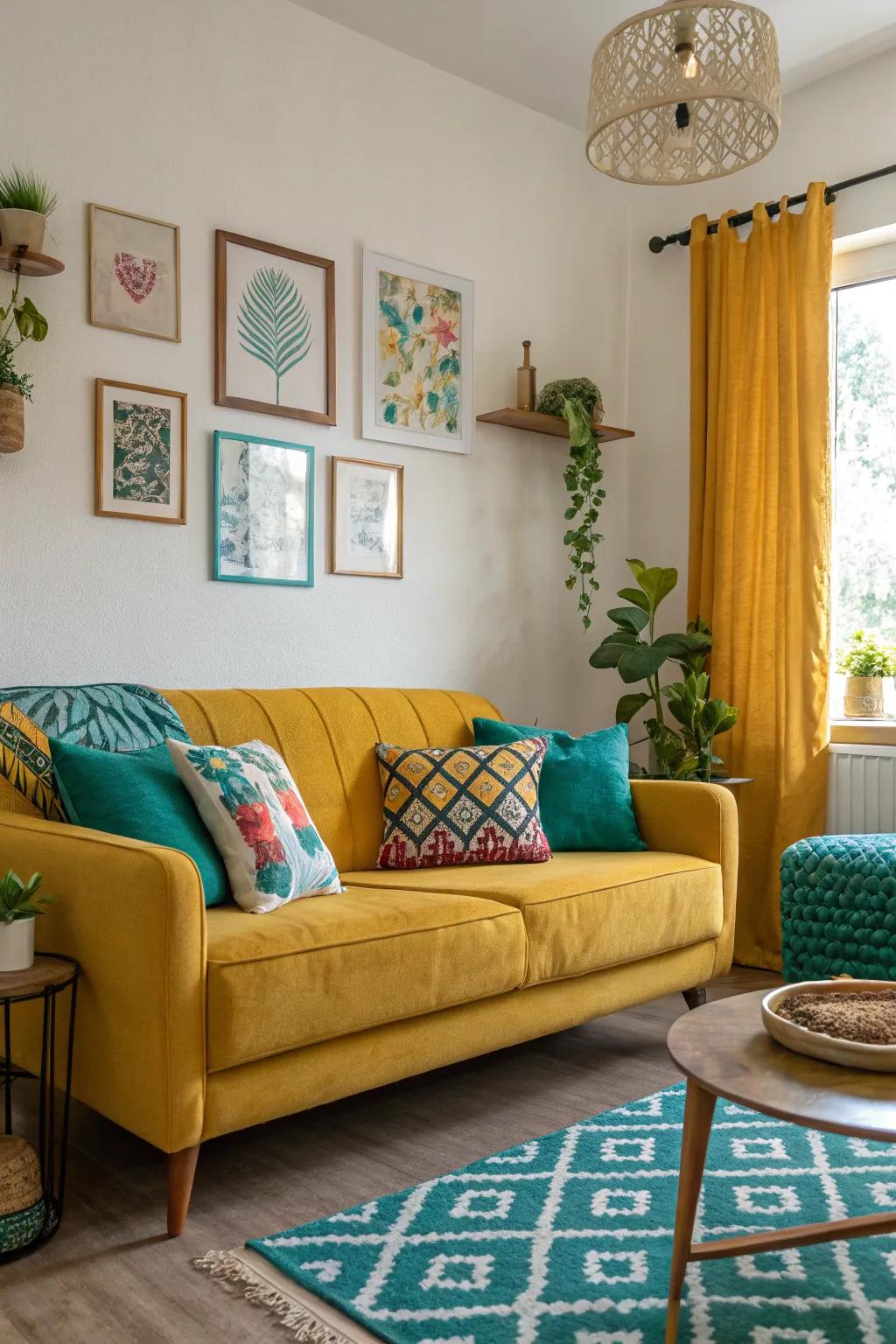 Elevate your decor with striking retro colors.