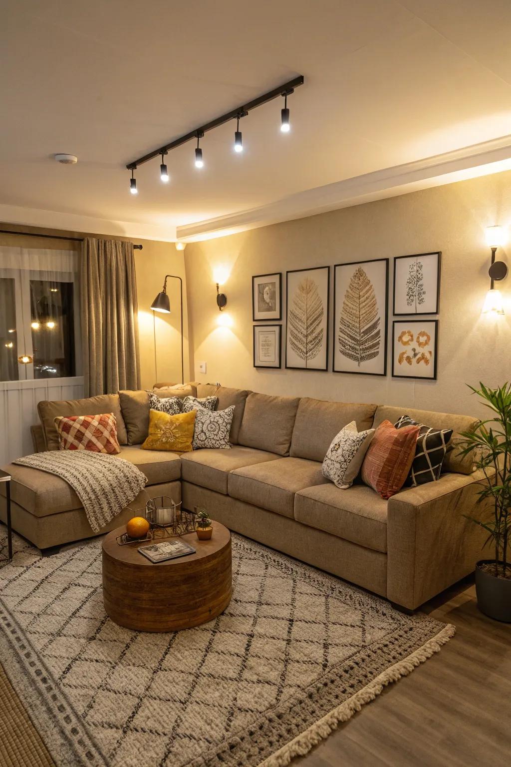 L-shaped sectionals are an ideal fit for corners, maximizing space with a stylish touch.