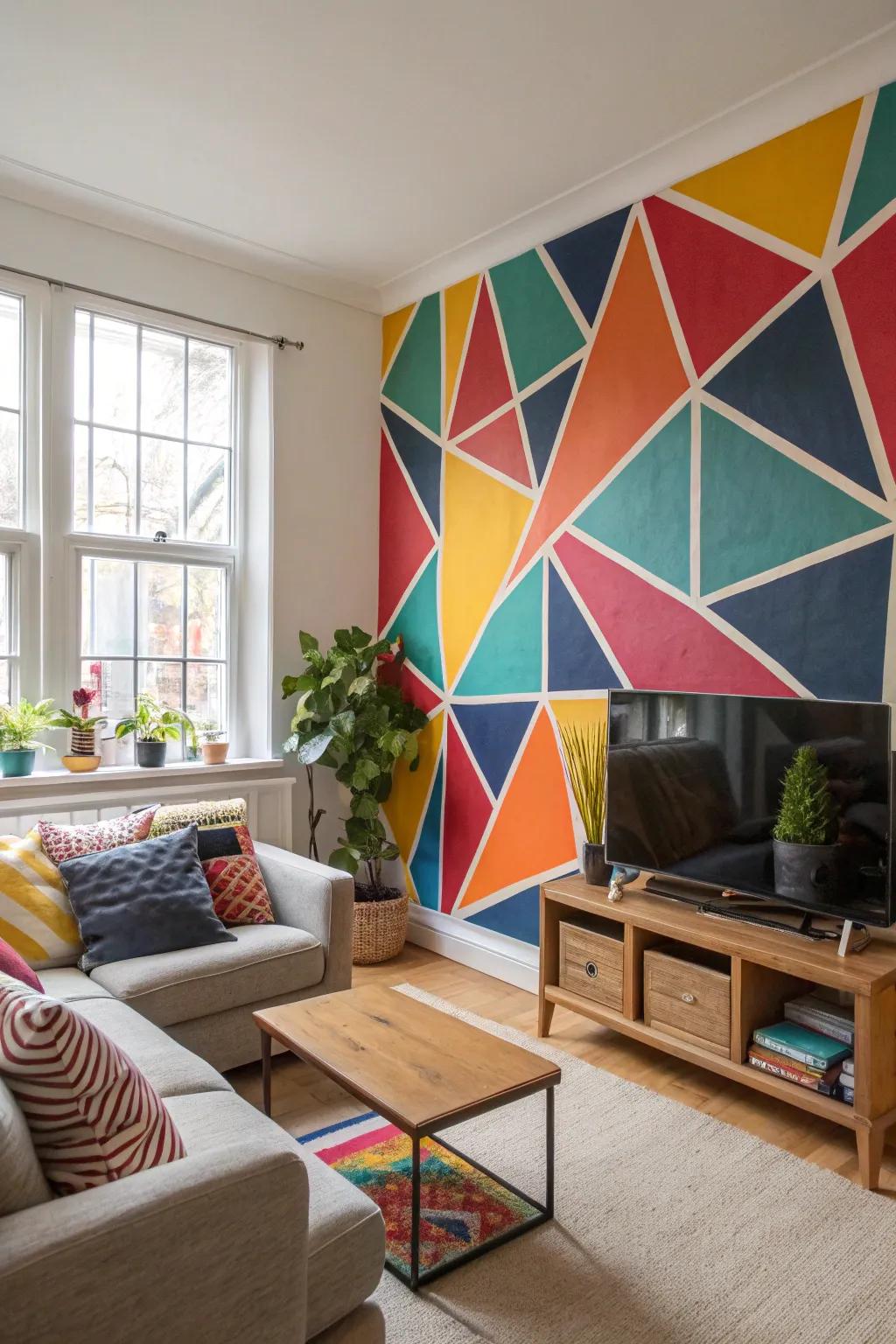 A striking, colorful mural for outstanding selfies.