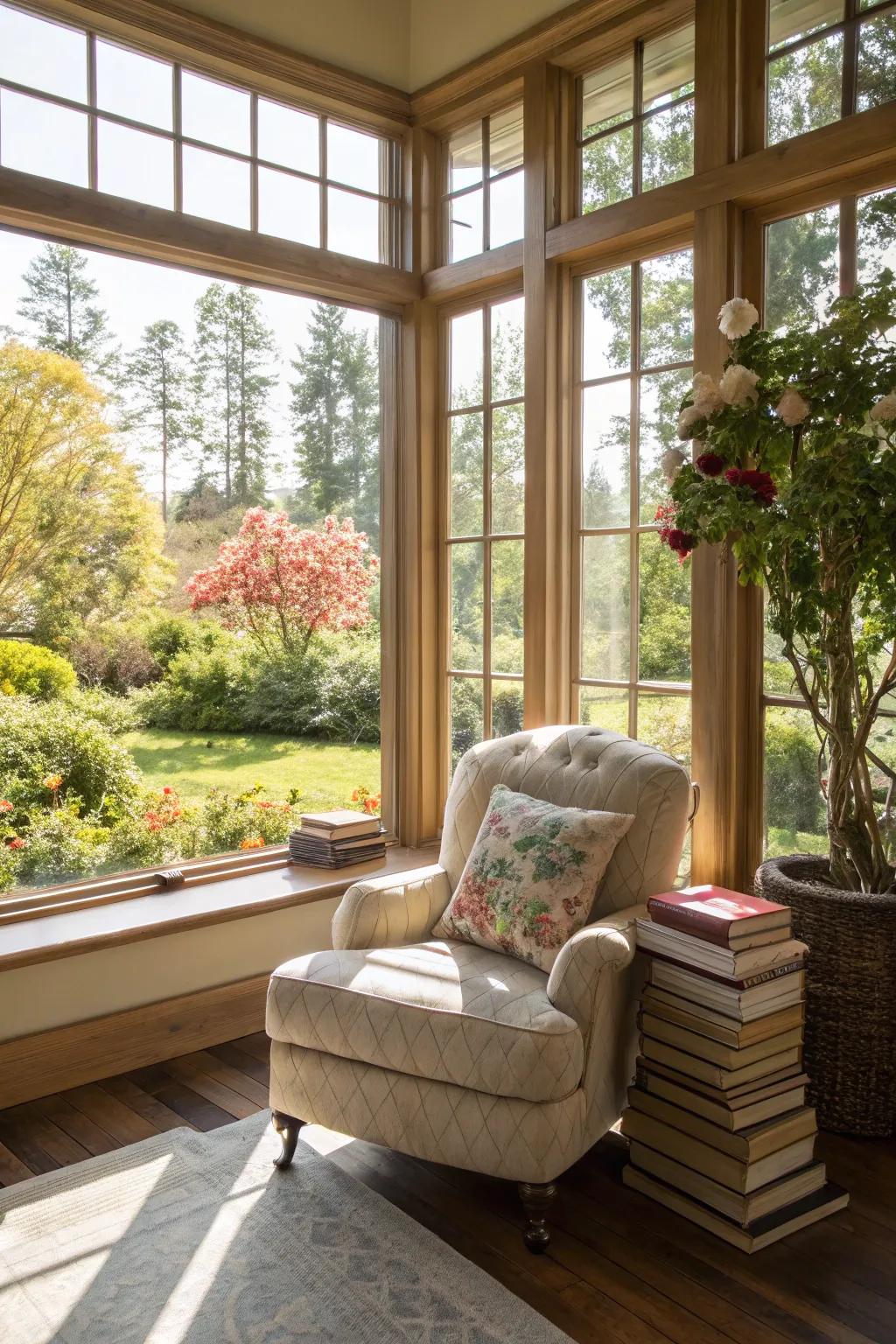 Natural light flowing into a serene room.