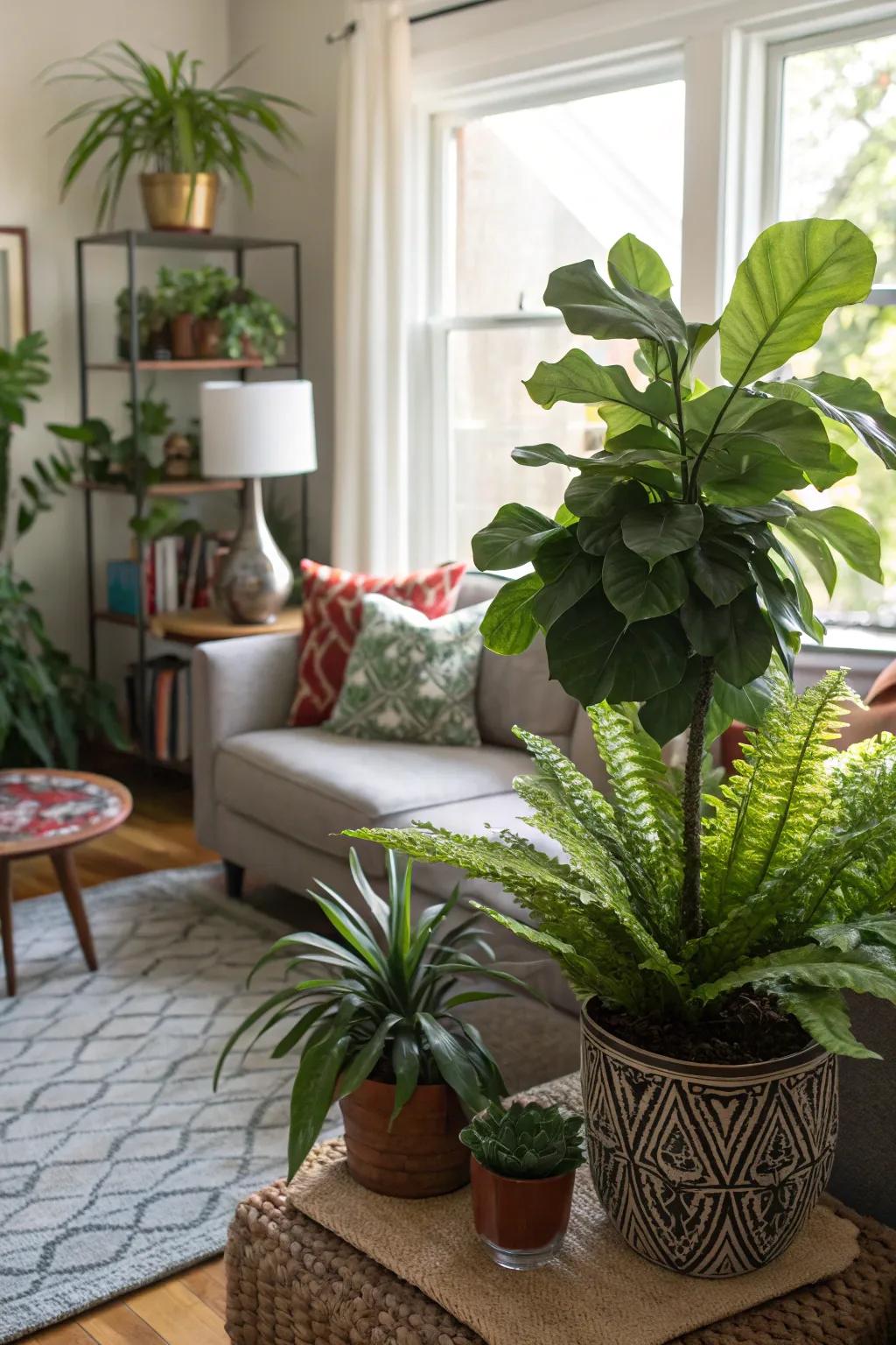 Indoor plants infuse freshness and vitality into any space.