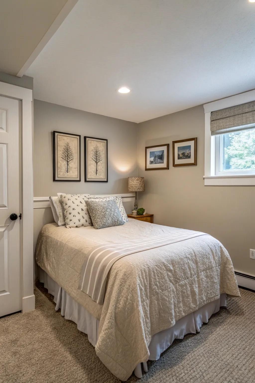 Neutral tones give rise to an airy and expansive sensation.
