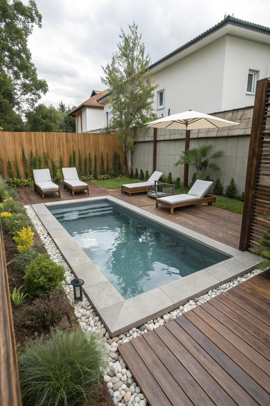 An elegant soaking pool providing a revitalizing escape.