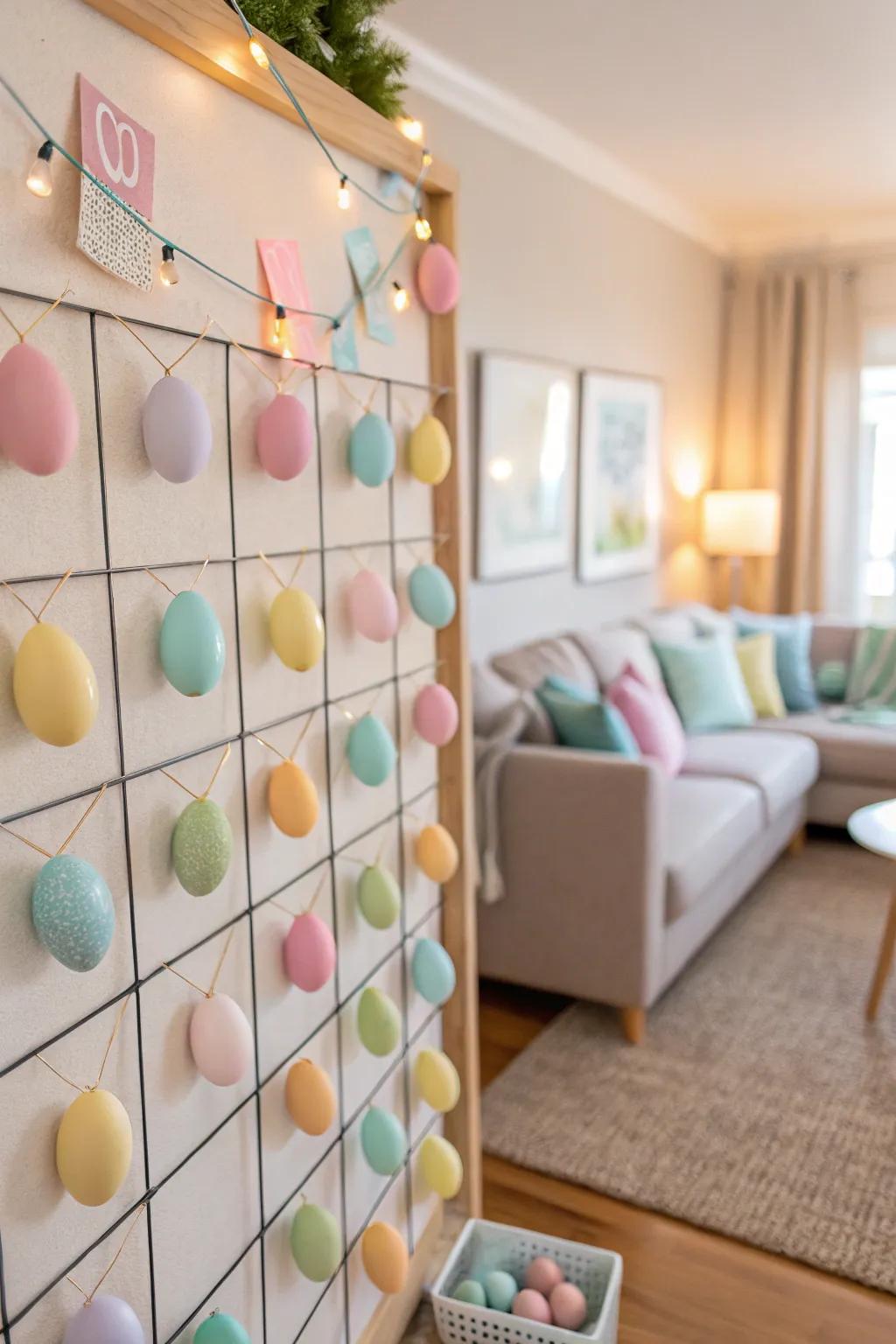 Subtle pastel Easter eggs imbue your spring decor with a gentle sophistication.