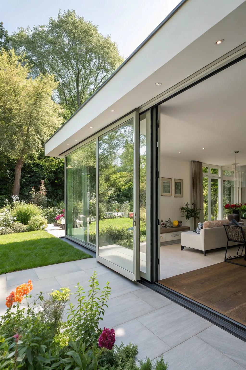 An inviting summer house that seamlessly blends indoor comfort with outdoor charm.