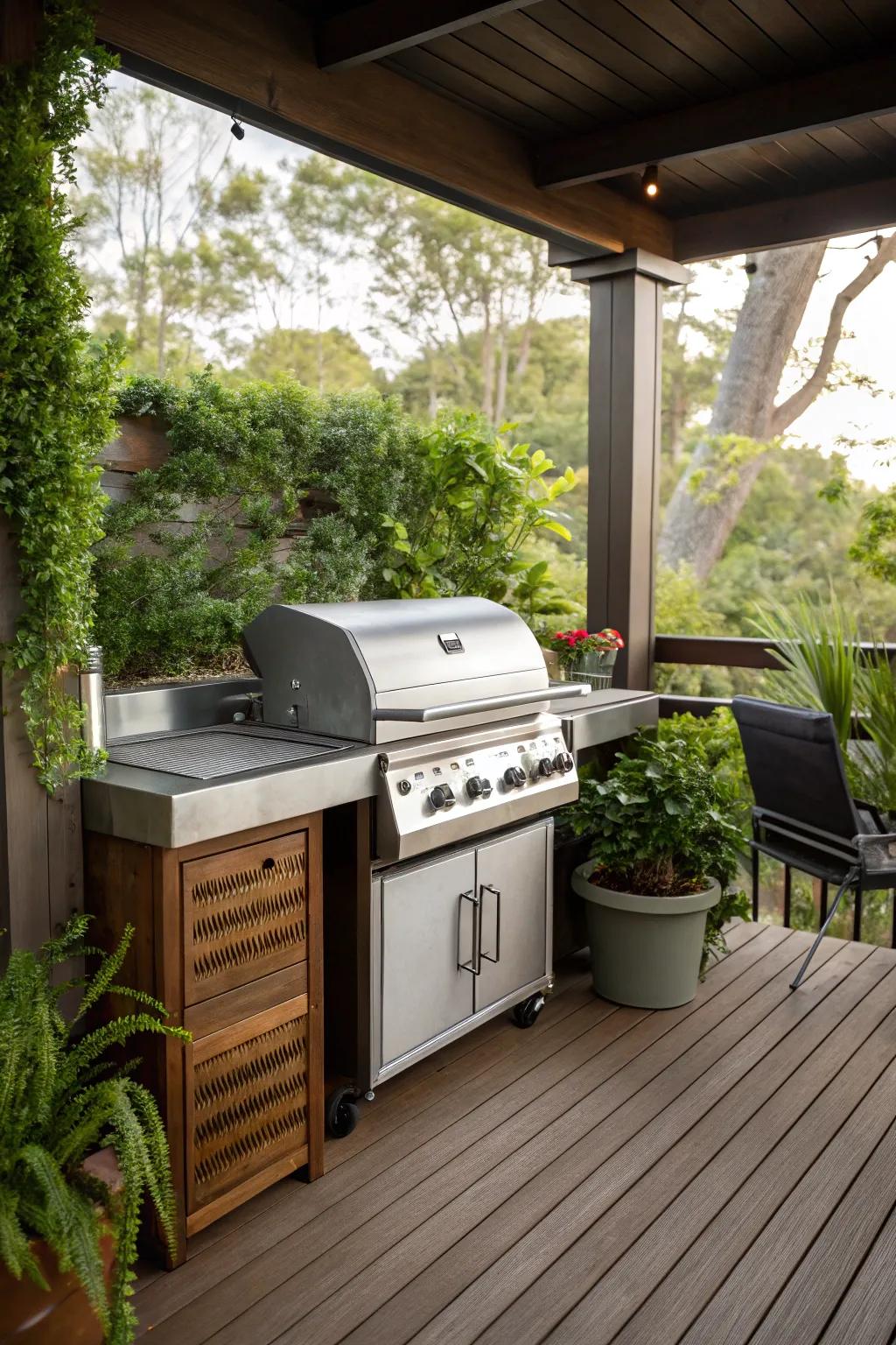 A classic outdoor grill setup ready for a summer cookout.