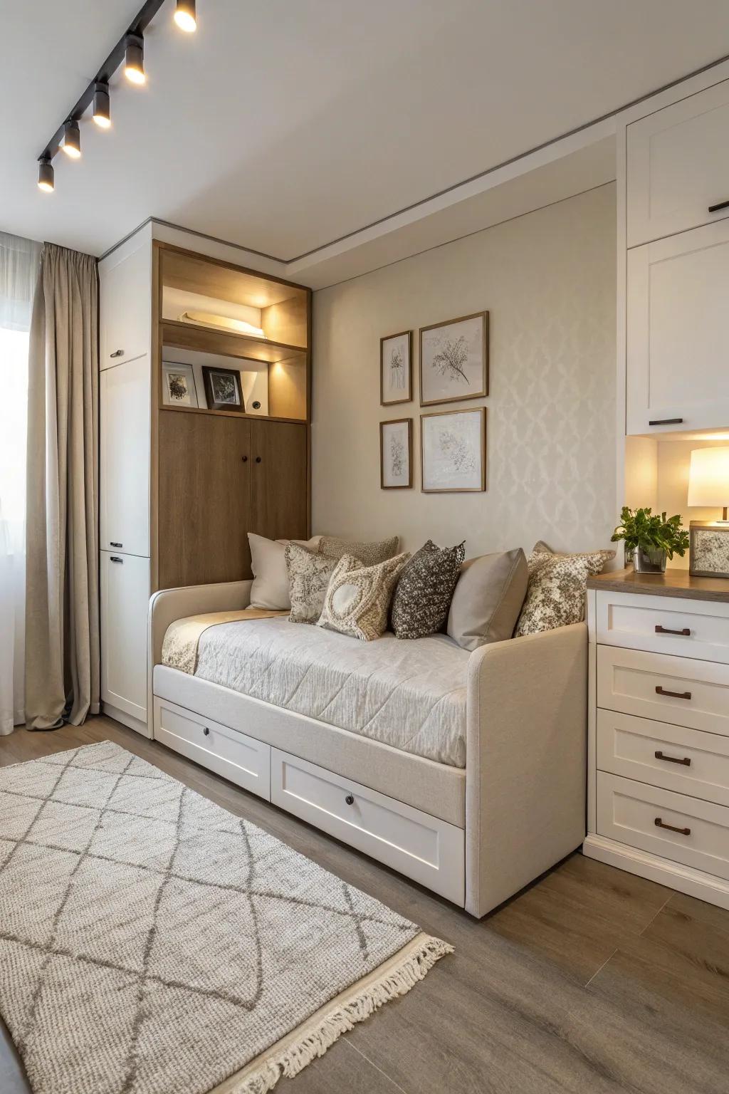 Small spaces benefit from the comfort and style of multipurpose designs.