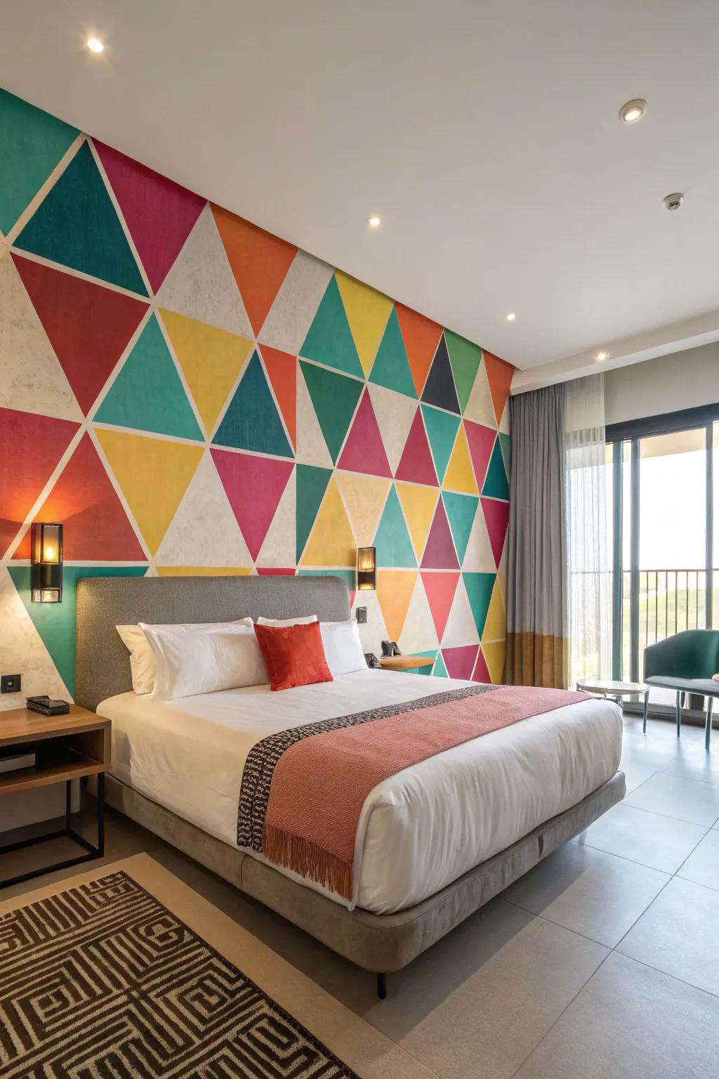 Geometric patterns bring a modern edge to any room.