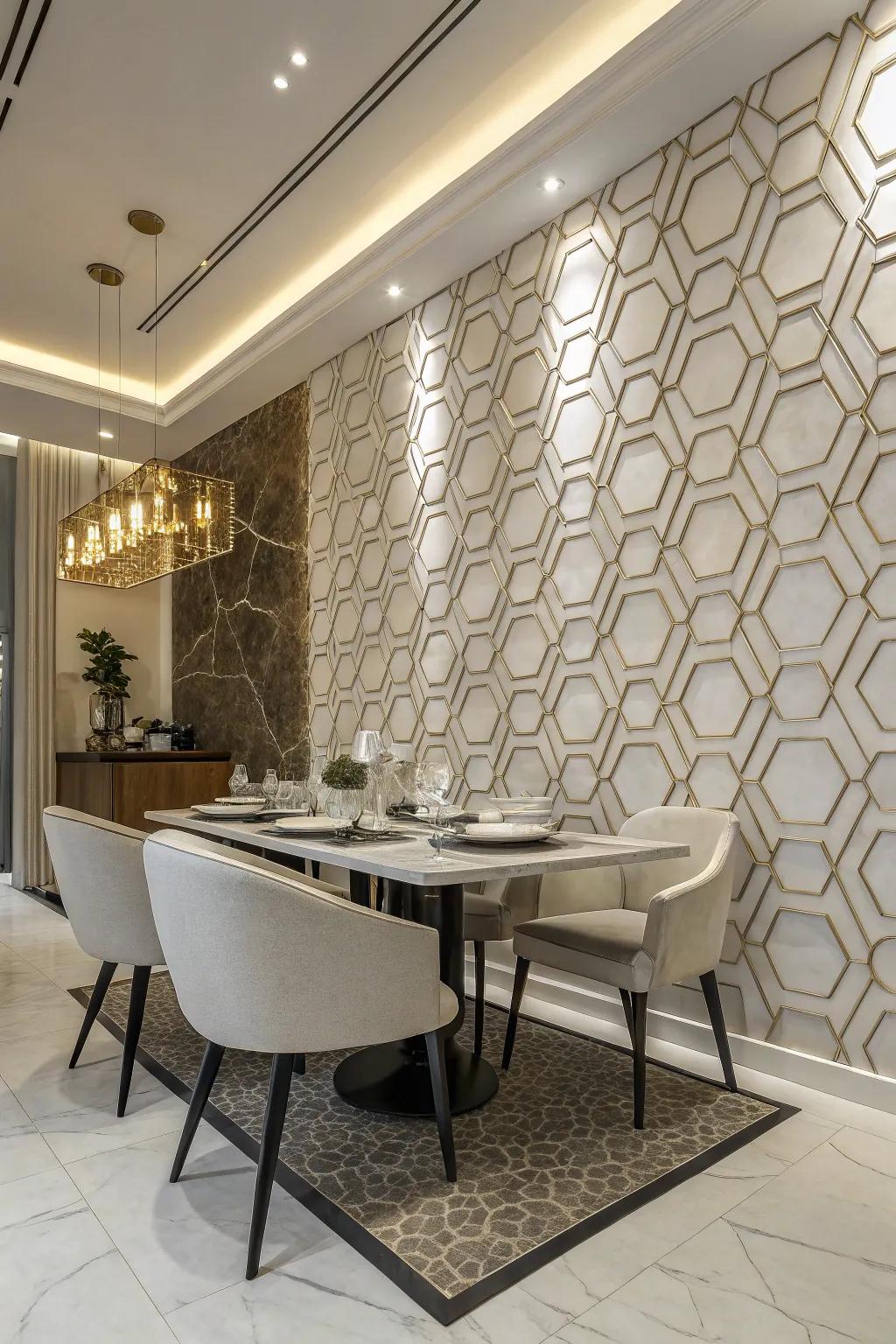 Up-to-date geometric designs enhance any setting.