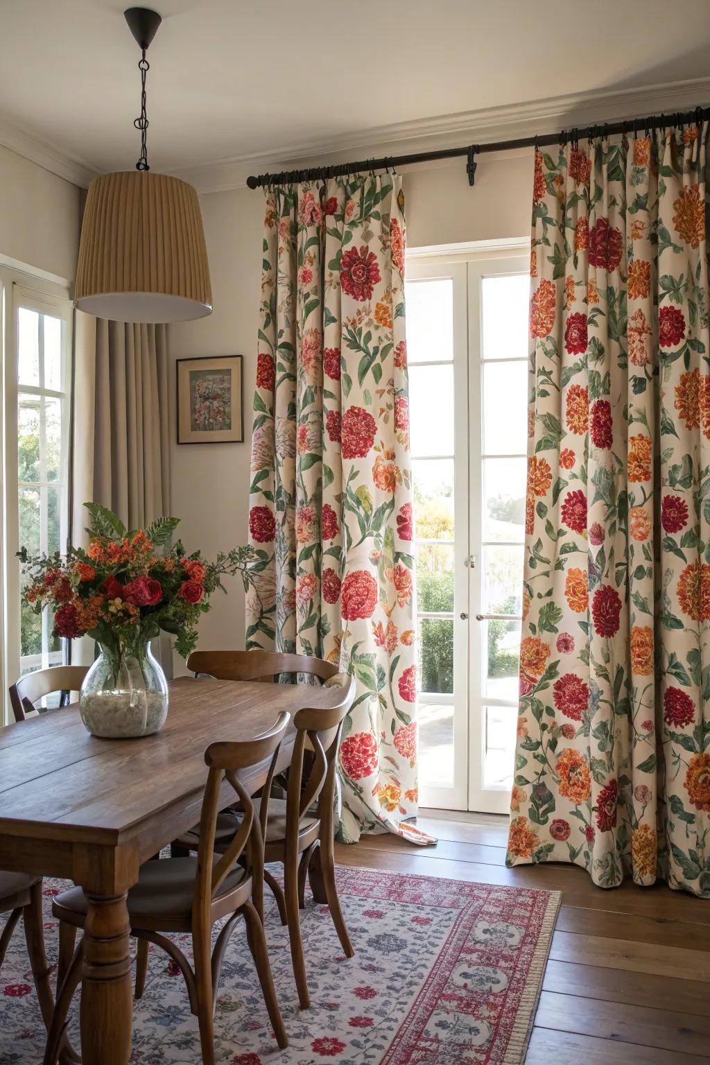 Patterned draperies can revolutionize a room into a strong, fashionable area.