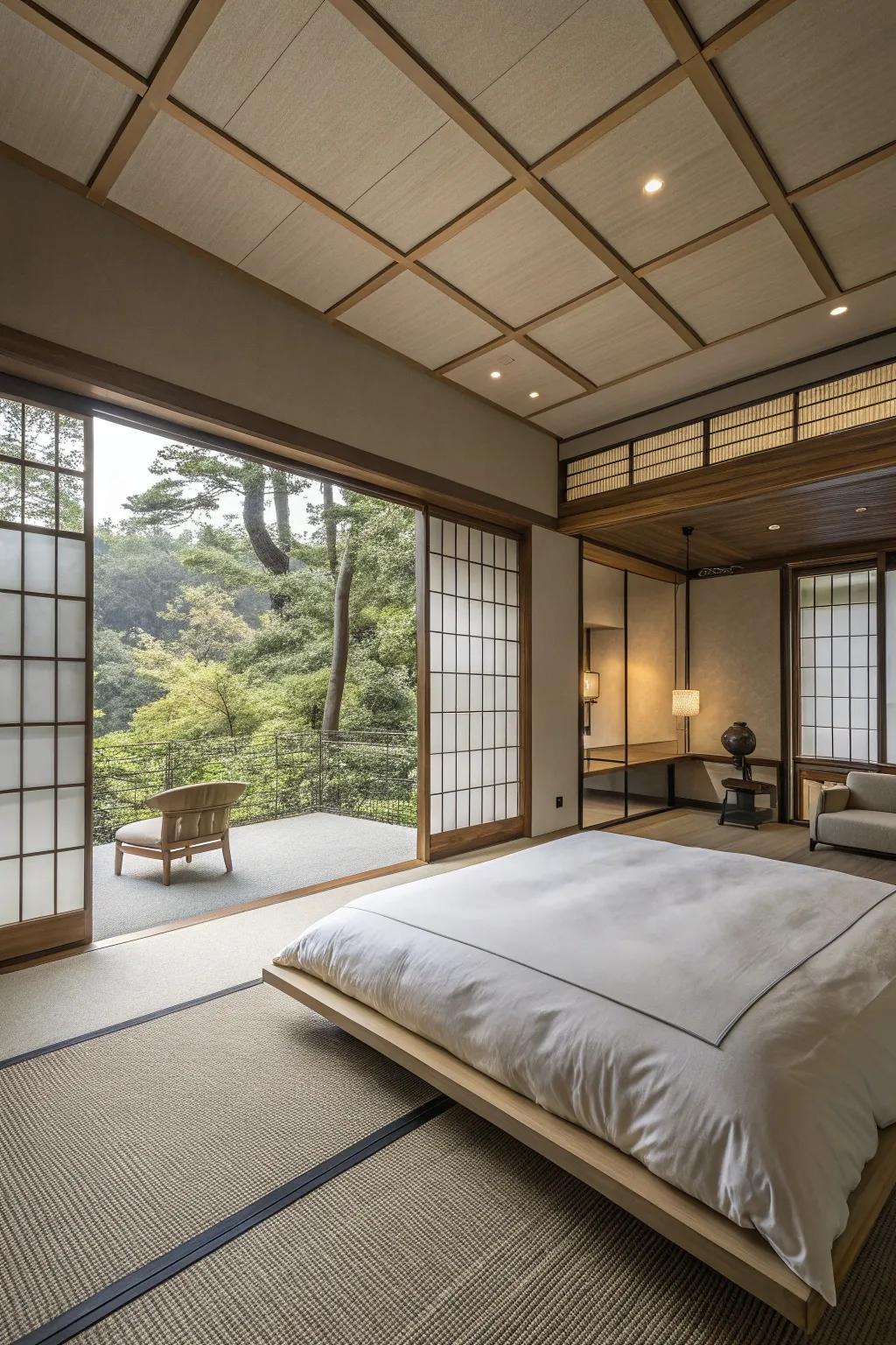 A minimalist strategy cultivates a clear state of mind and a tranquil atmosphere.
