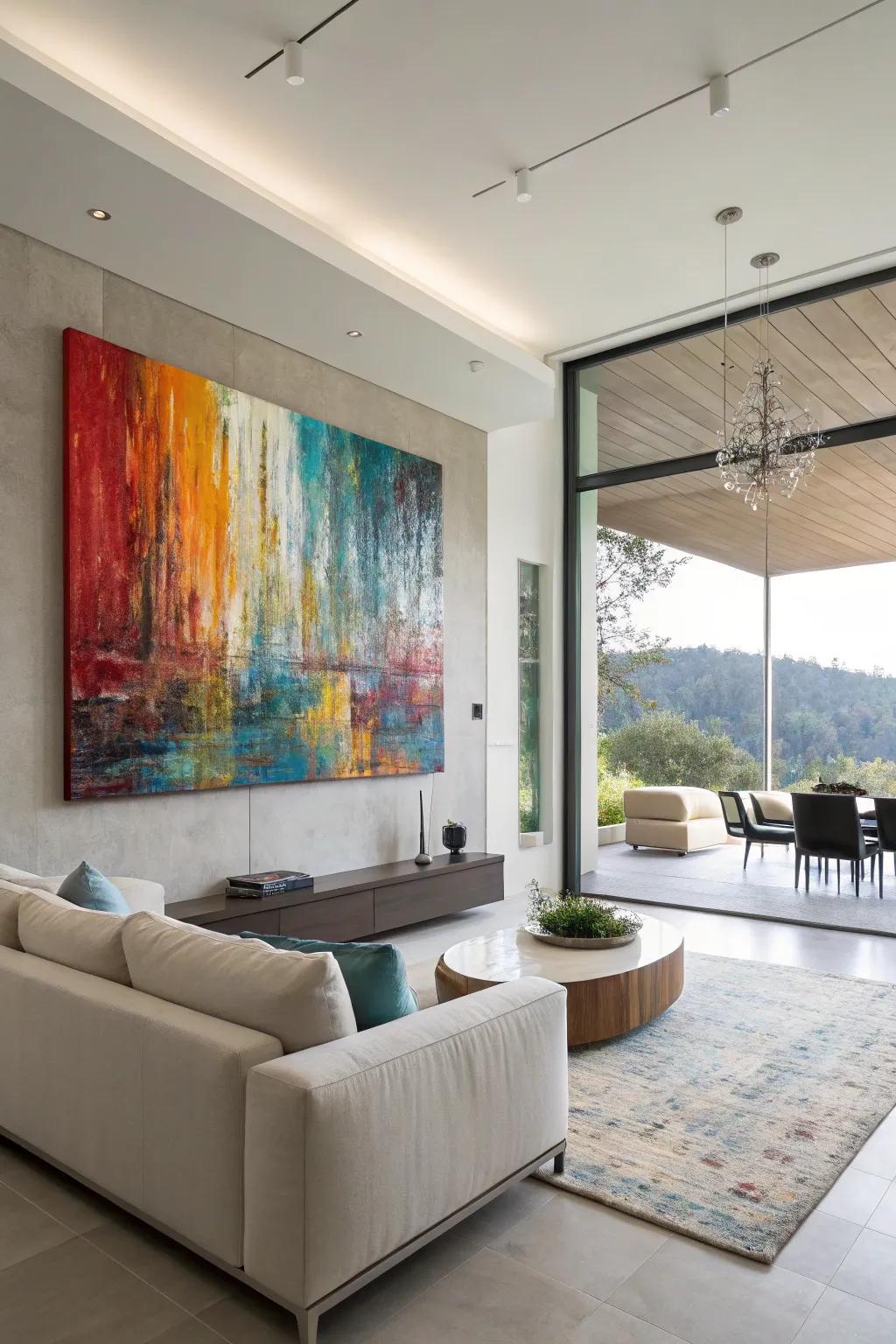 Blended media pieces offer depth and fascination.