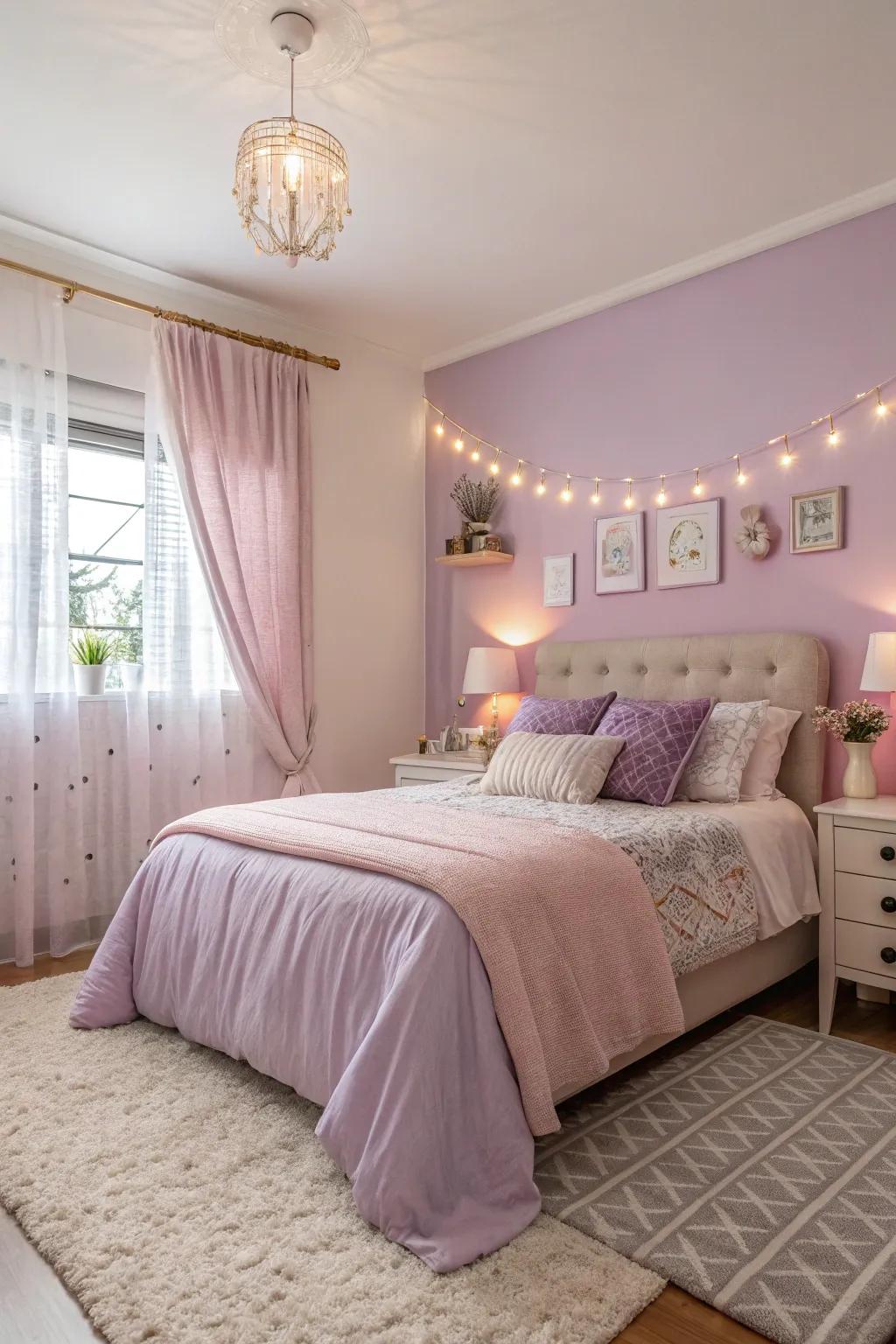 Light tones cultivate a soothing atmosphere.