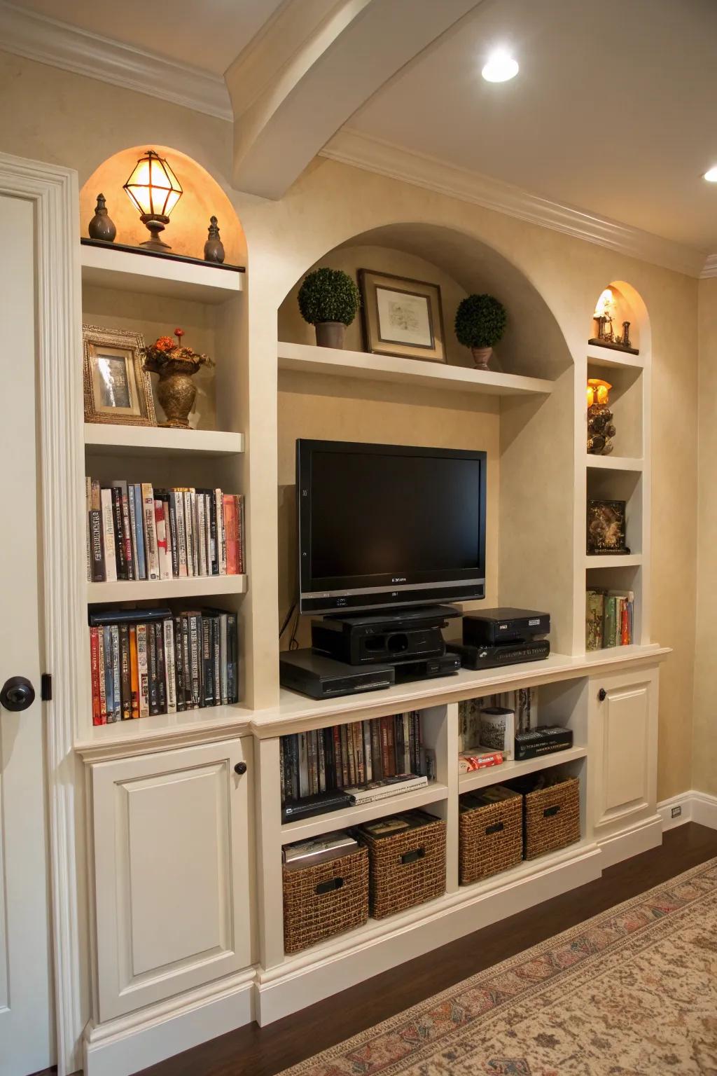 A tidy and stylish entertainment hub.