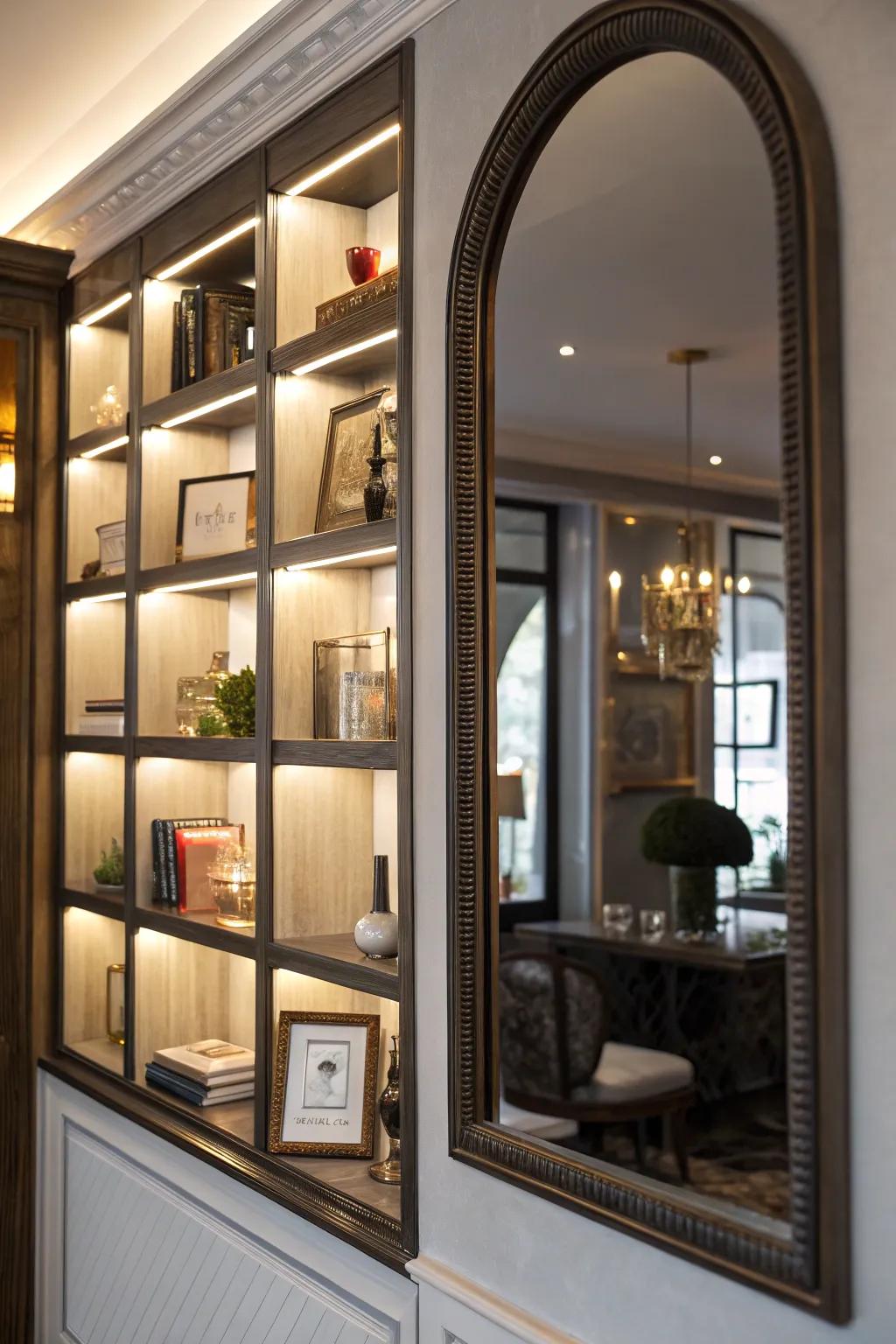 Employ mirrors to fashion profundity and reflect light in your alcove.