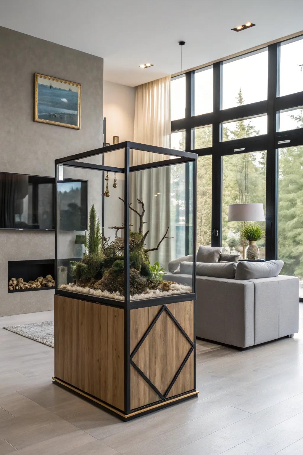 A geometric adds a modern edge.