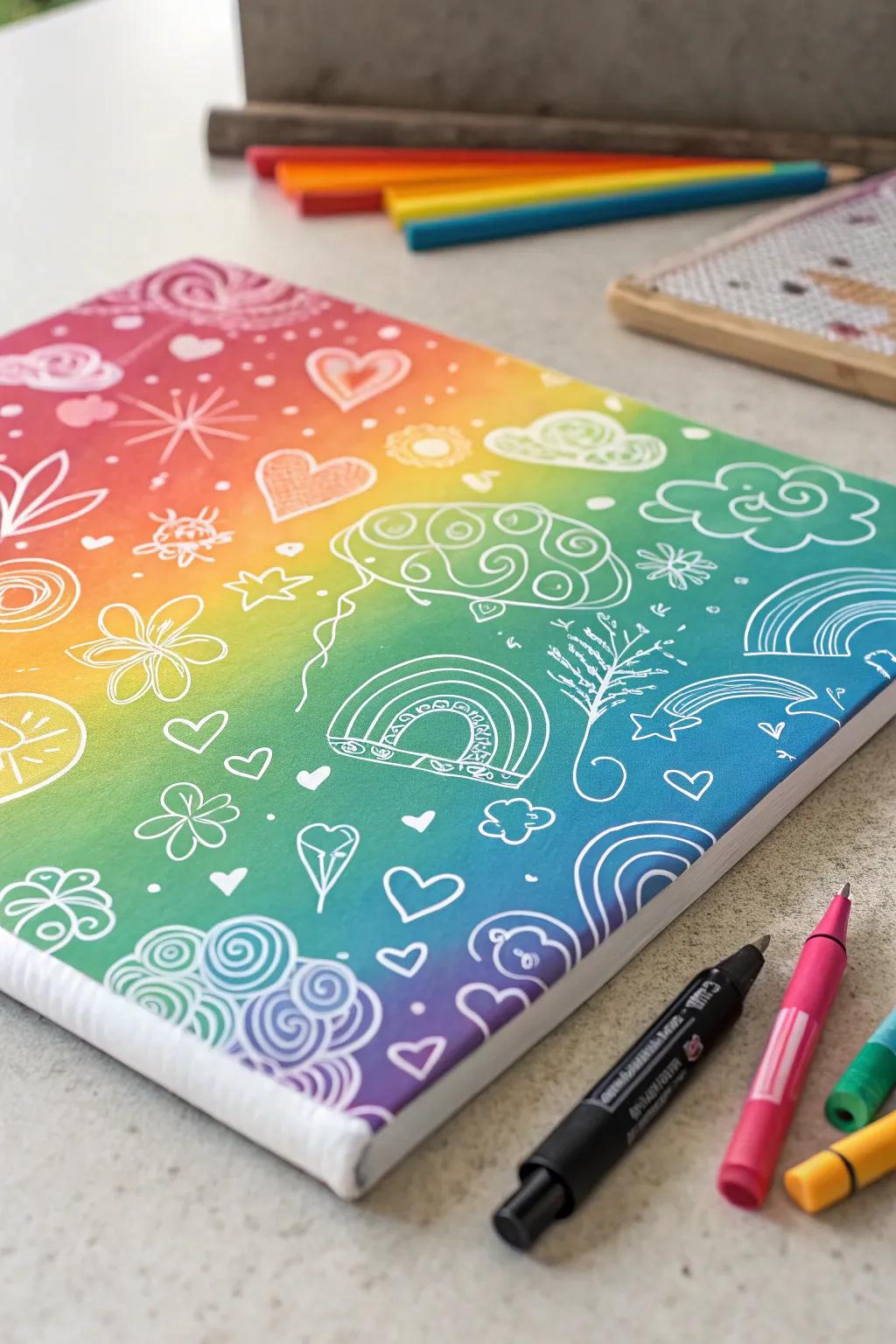 Incorporate a whimsical feel using playful doodles on your work.