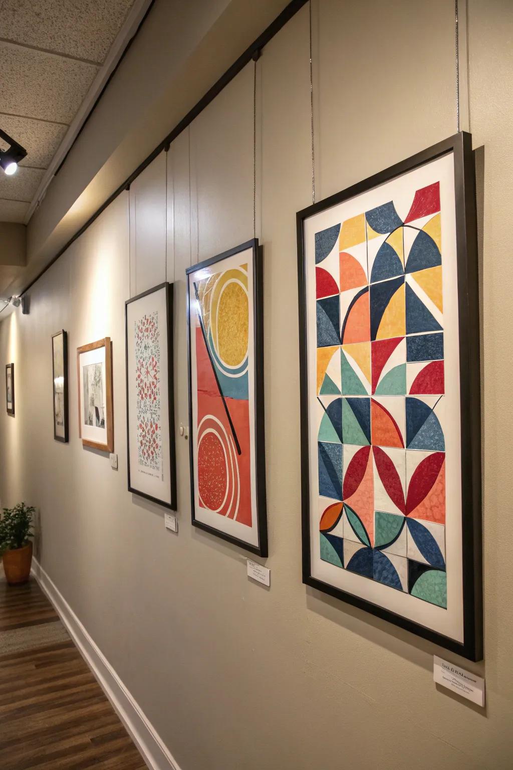 A trio of art pieces creating intrigue through the rule of odds.