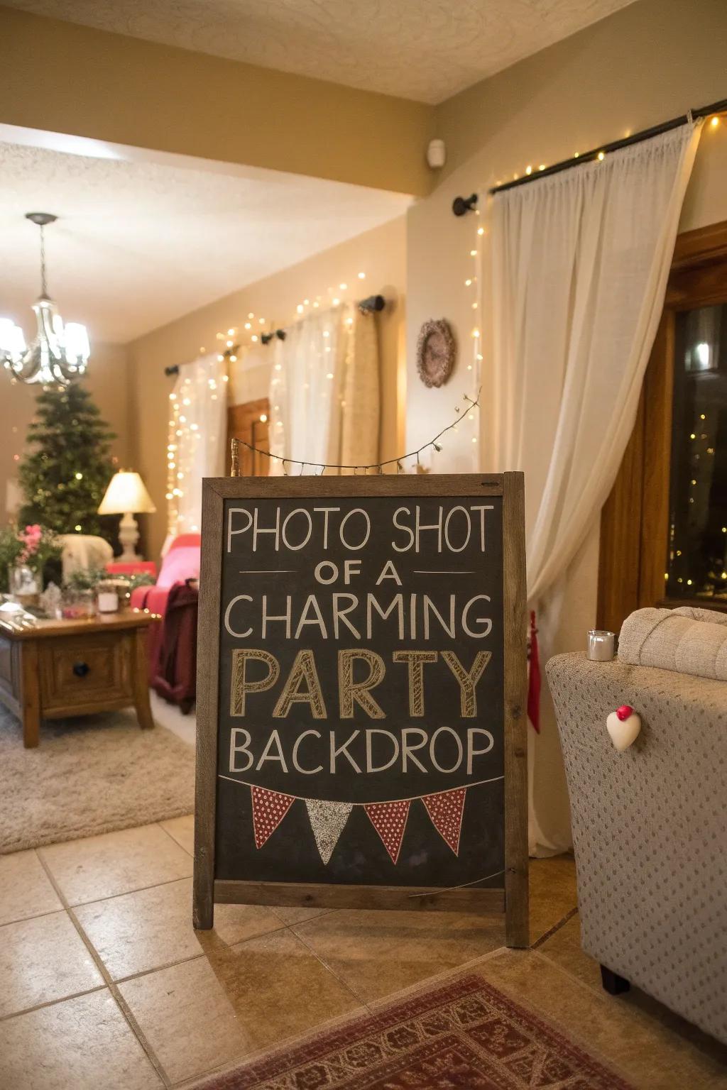 Manifest ingenuity through a customizable slate board backdrop.