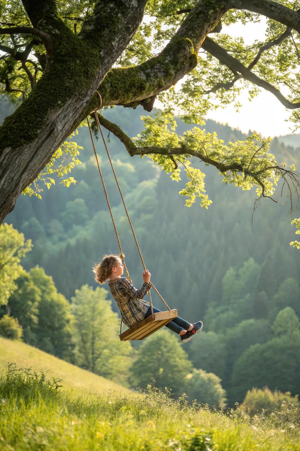 Swing into fun with a classic garden swing.