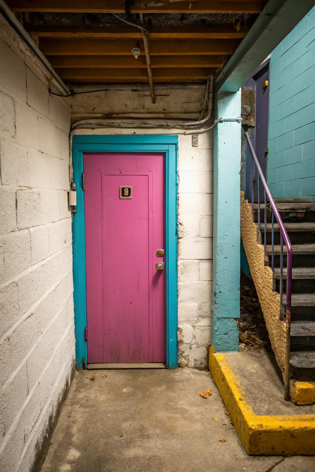 Intense shades ensure your basement entrance stands out.
