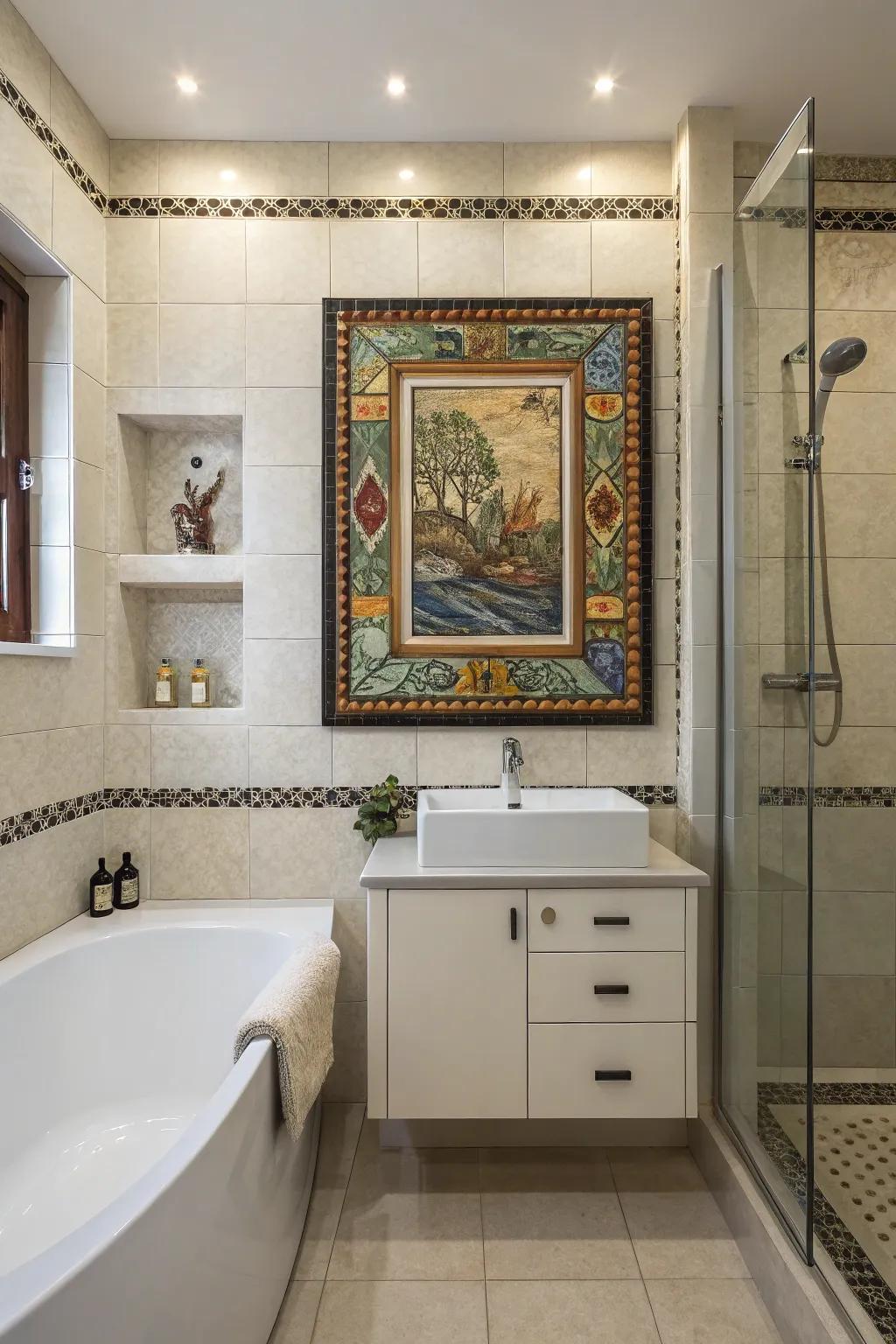 Tile portrait frames beautifully accentuate exceptional designs.