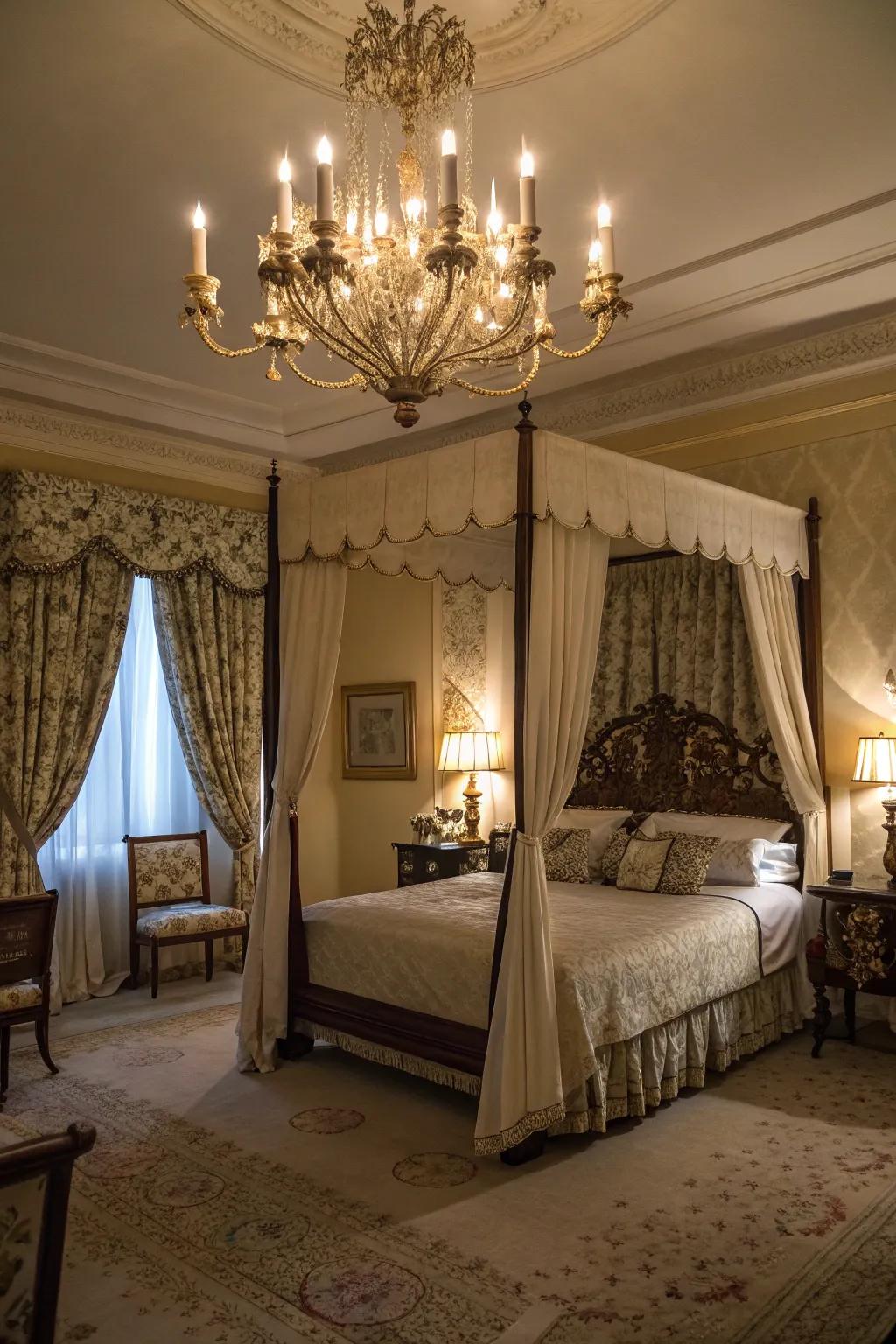 Add romance with a candle-style chandelier.