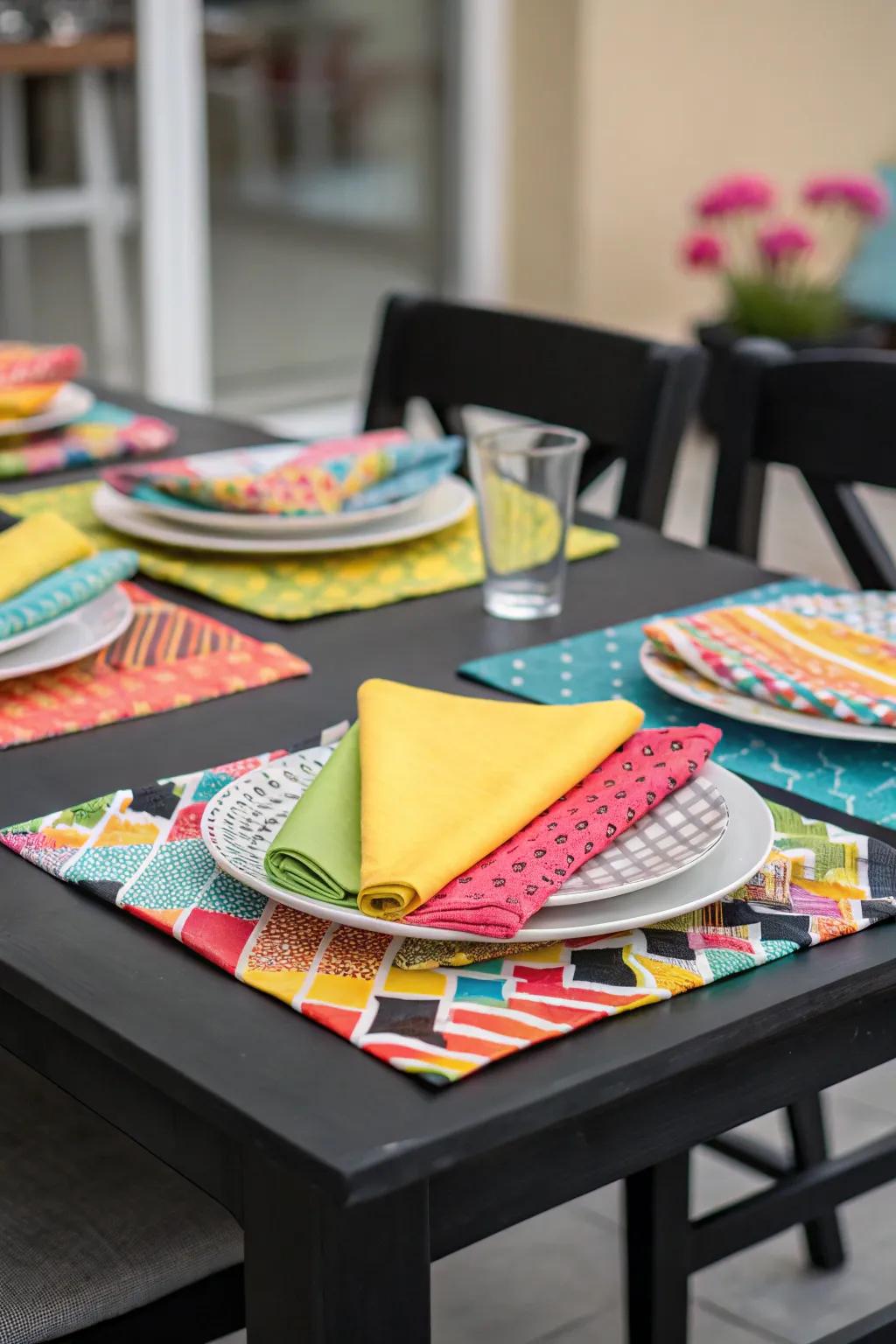 Colorful accents bring energy and liveliness.