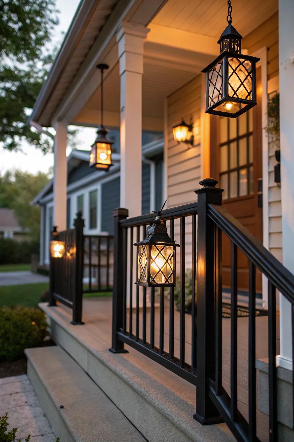 Light fixture enhances the loveliness and practicality of your veranda.