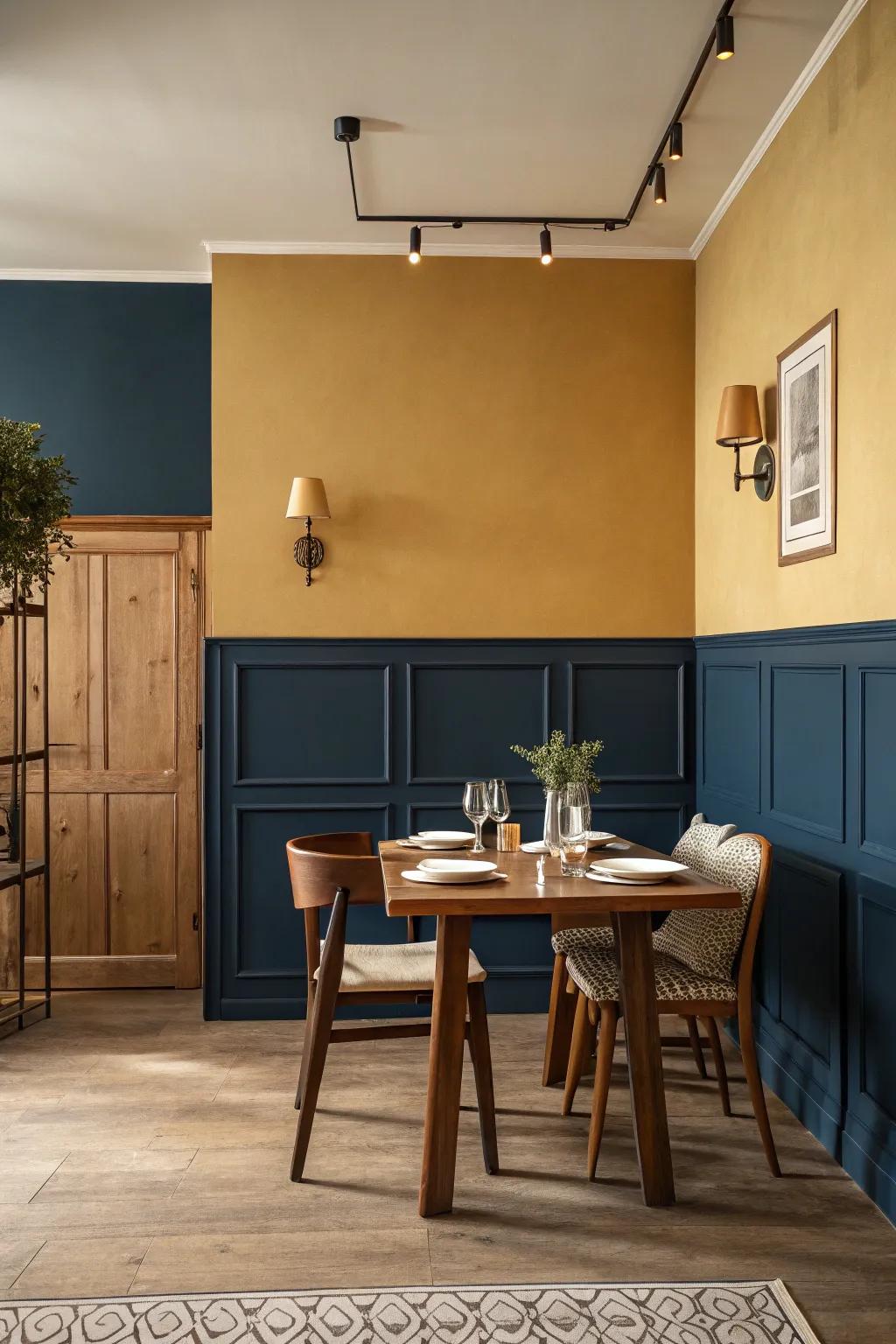 Incorporate visual appeal using a two-tone style.