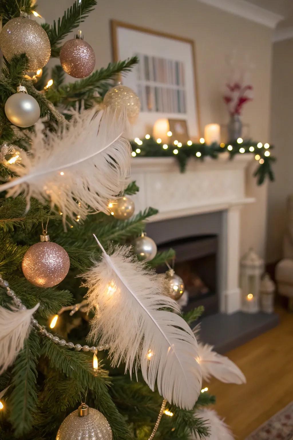 Plumes introduce unique texture and whimsy.