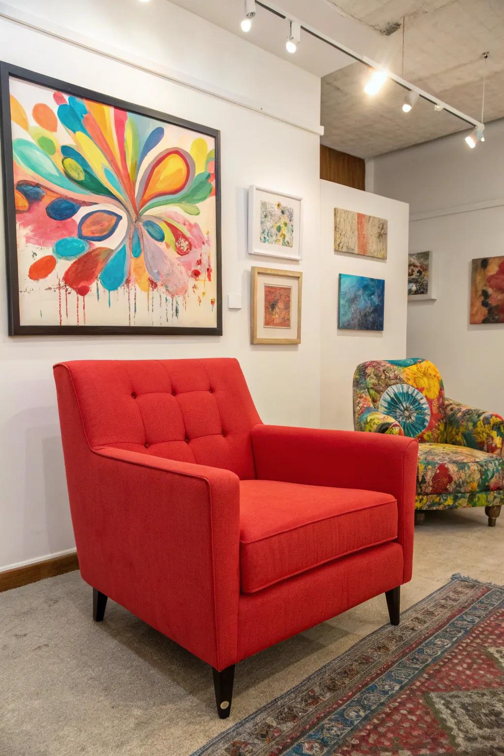 Unexpected color pops bring excitement to your decor.