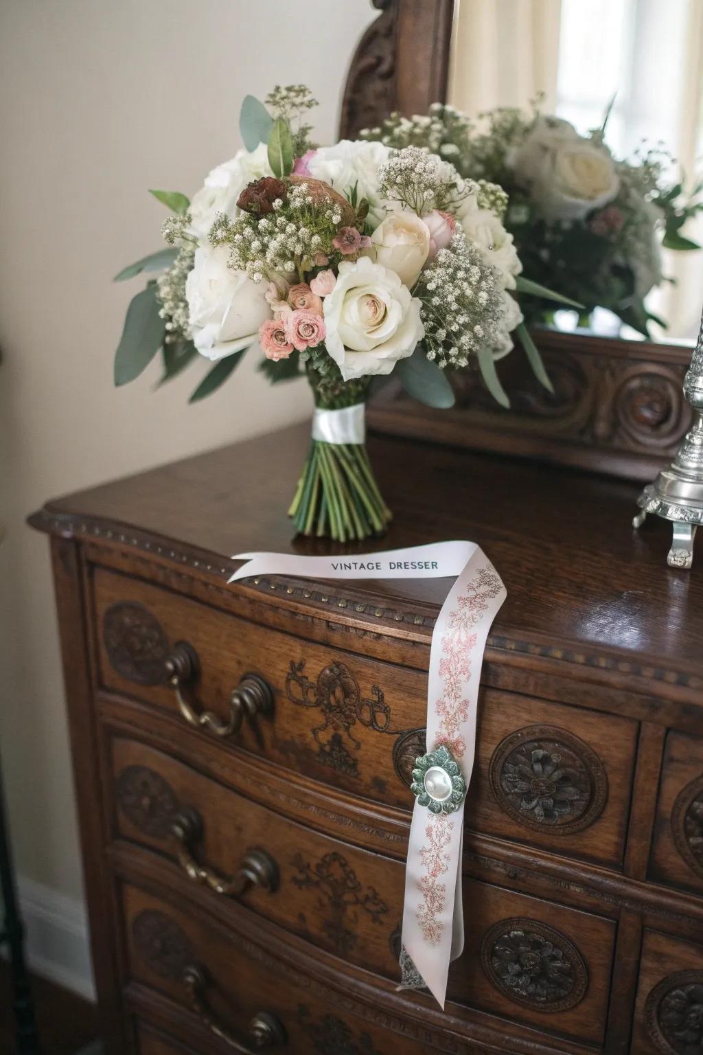 A bouquet made personal with sentimental details.