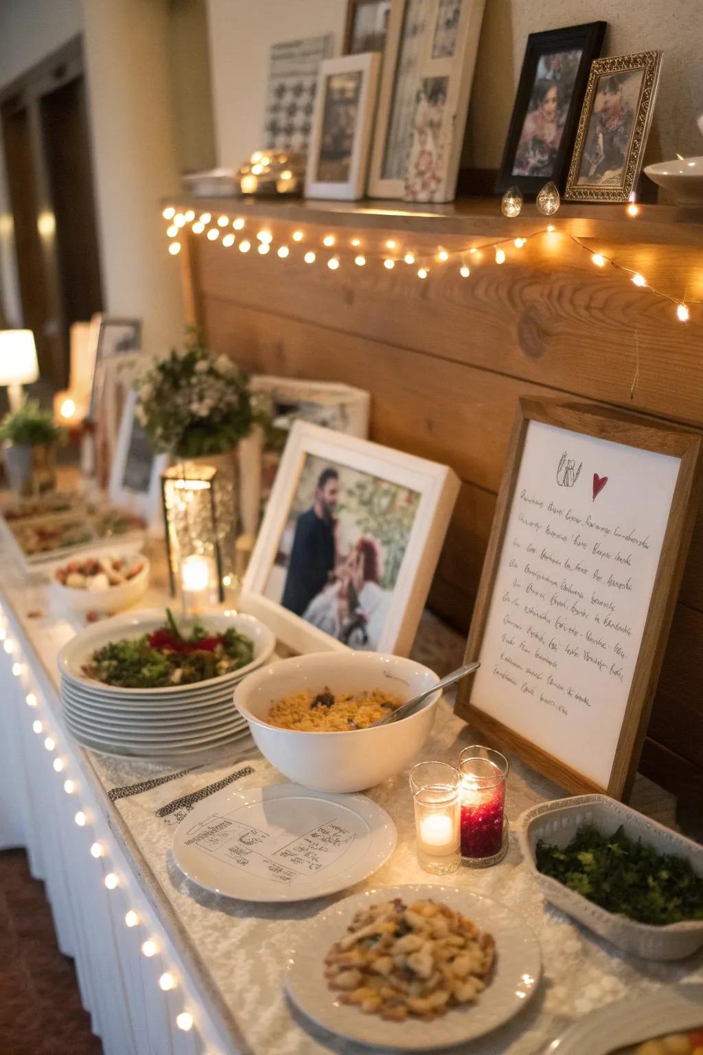 Personal accents lend your buffet a uniquely special and intimate aura.