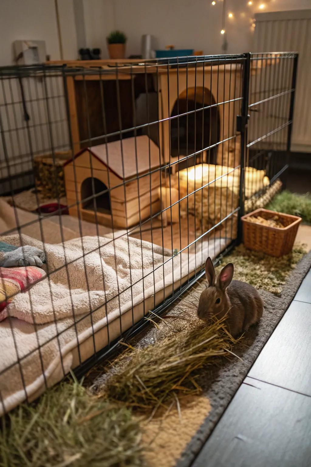 Hidden sanctuaries deliver a sense of protection for bunnies.