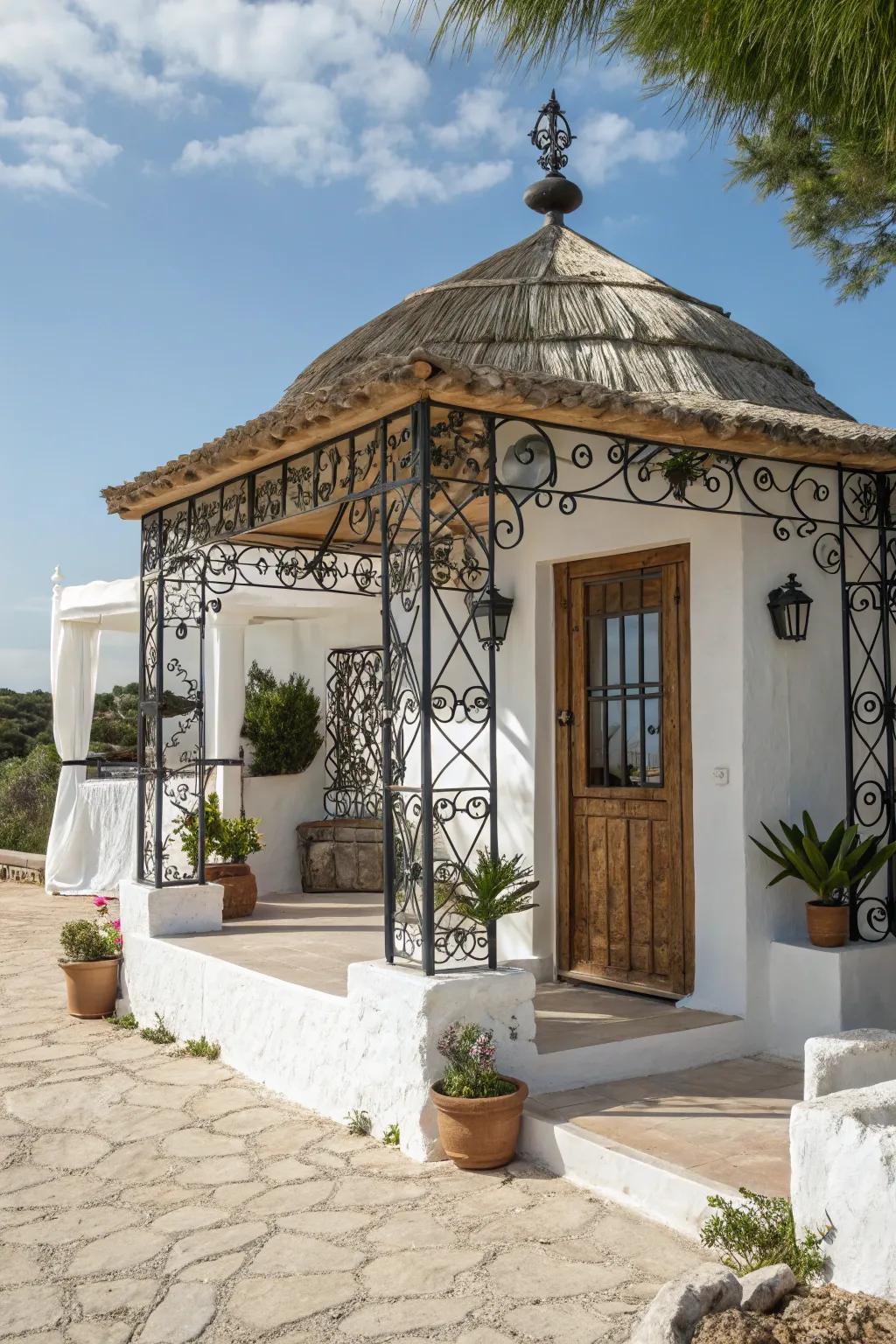 A Coastal cabana providing the emotion of a coastal getaway.