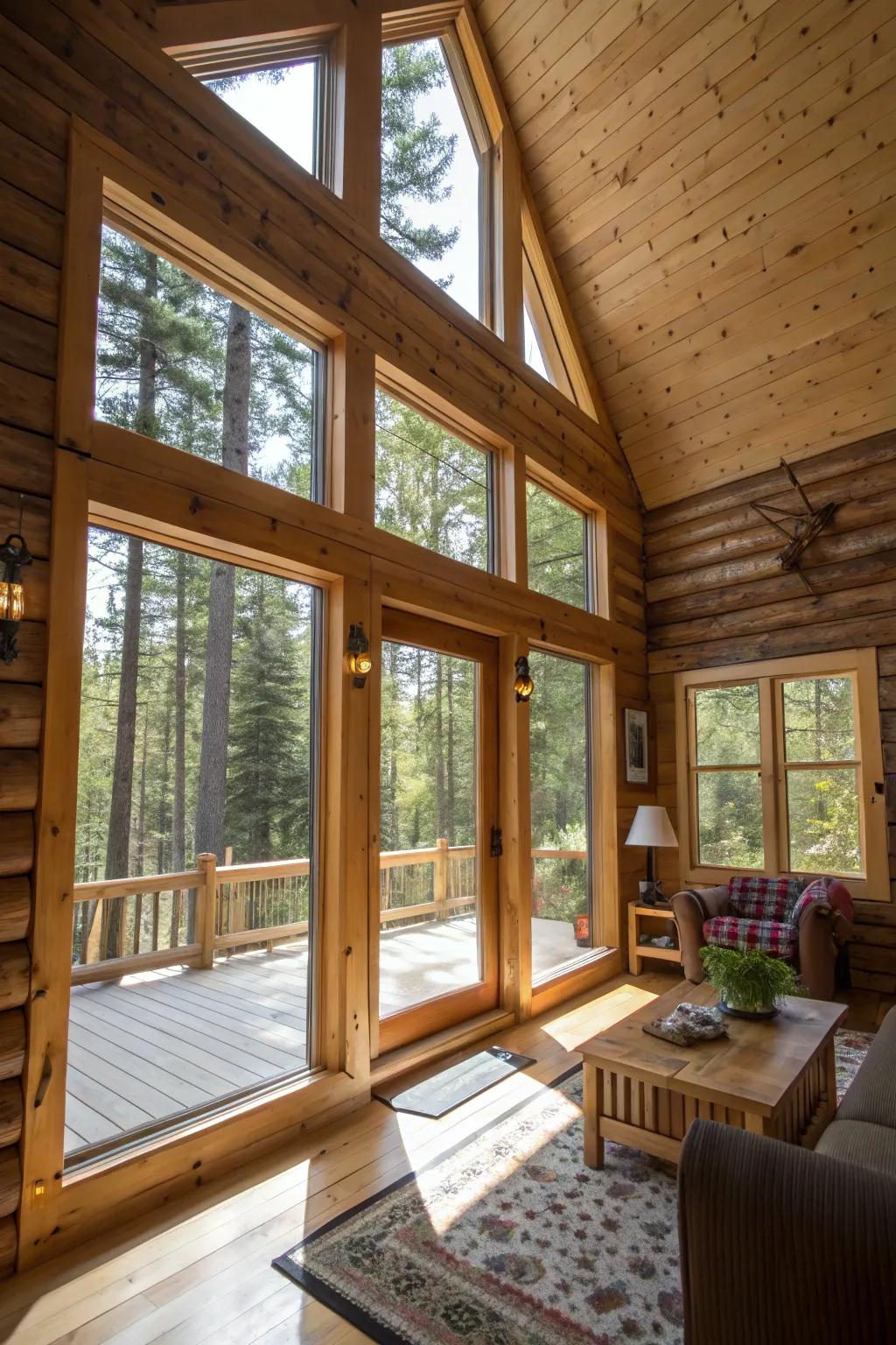 Energy-conserving windows offer better thermal insulation and natural light.