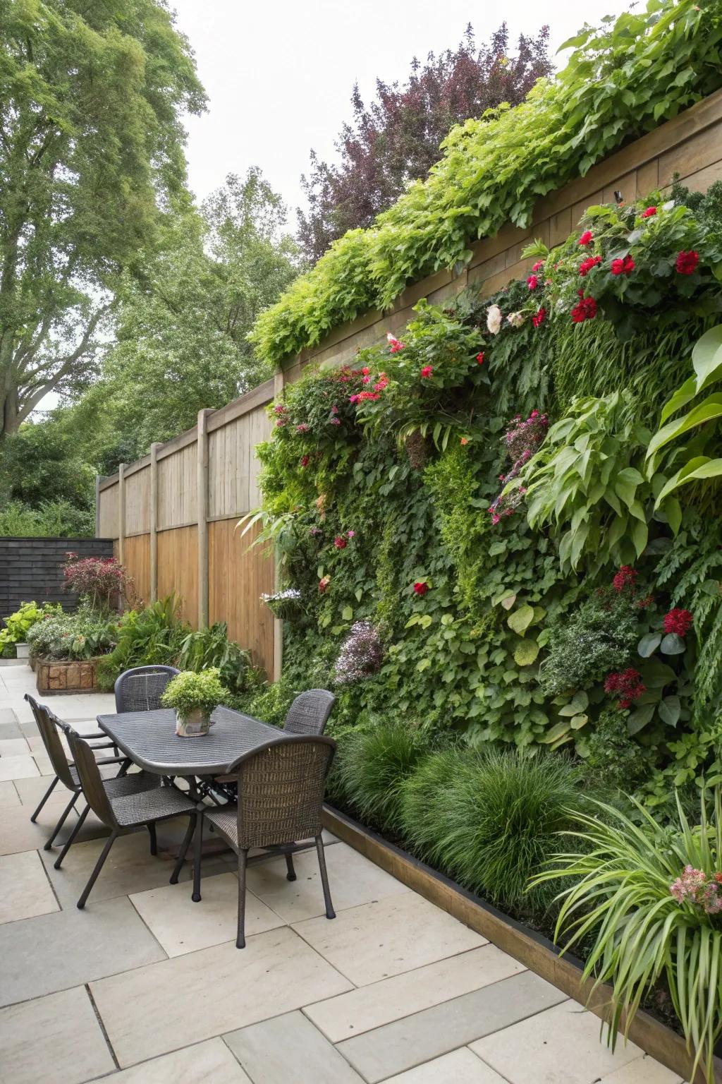 Vertical gardens propose a luxuriant and eco-conscious seclusion resolution.