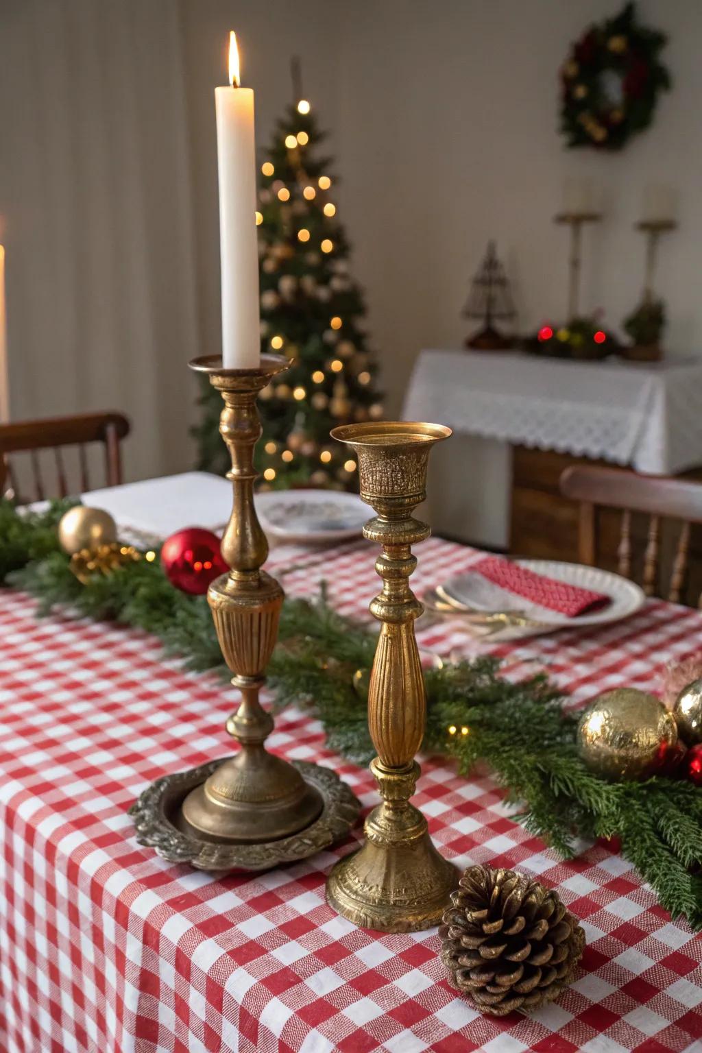 Vintage metal contributes a trace of elegance and cordiality.