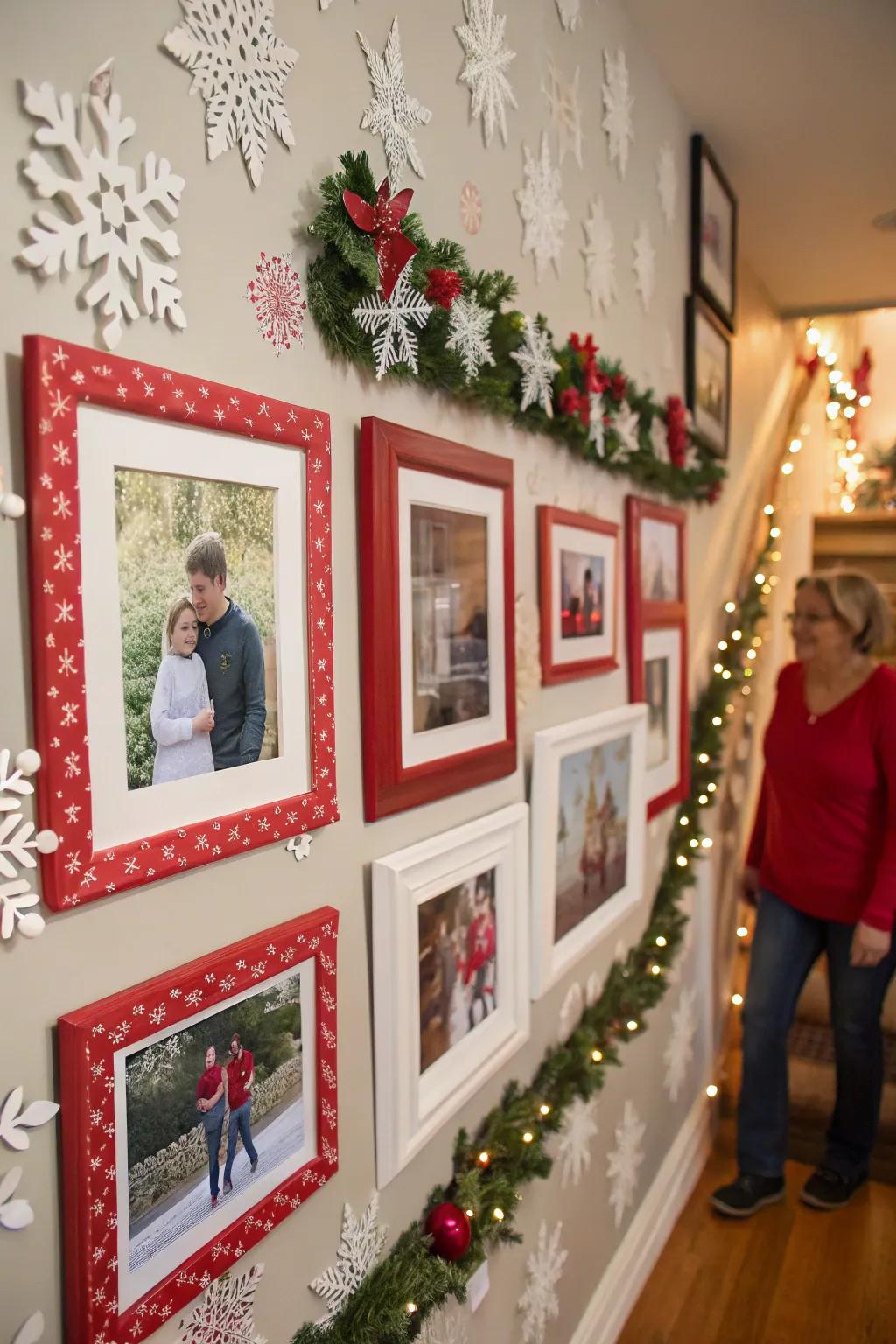 A nostalgic photographic gallery immortalizes treasured memories.