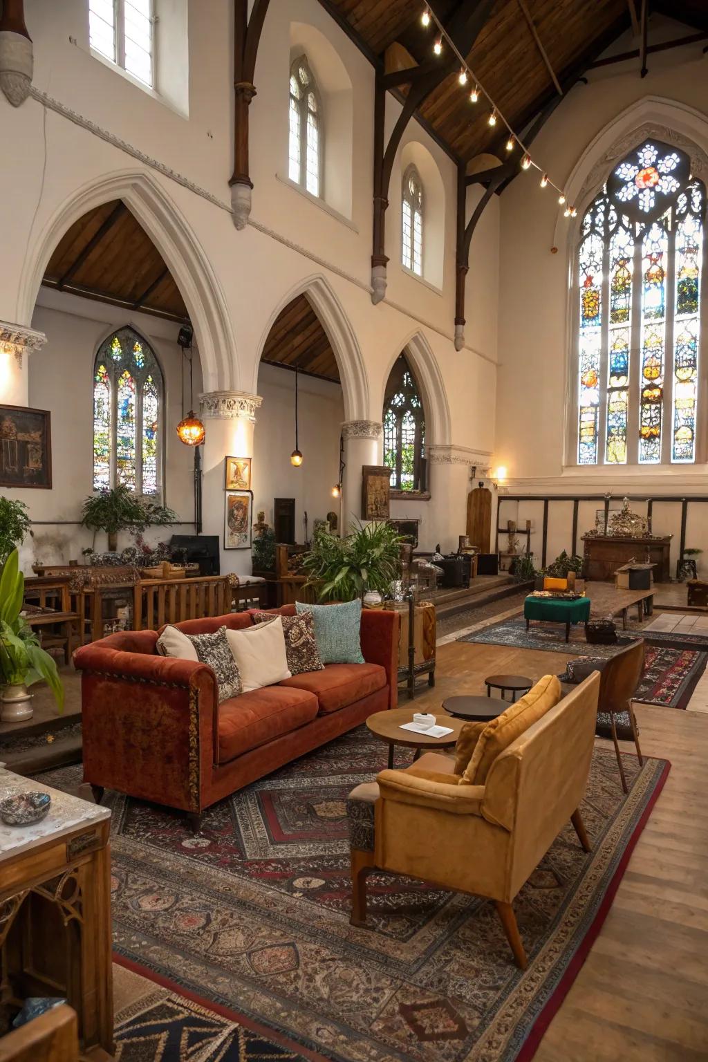 Varied furnishings impart persona and warmth.