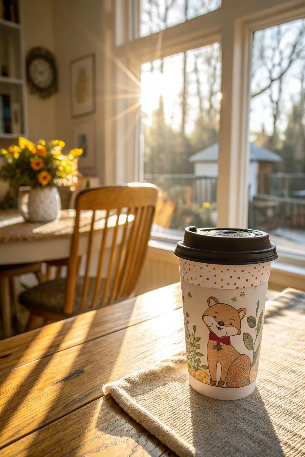 Incorporate a playful nuance to your coffee habit via vessels presenting charming fauna designs.