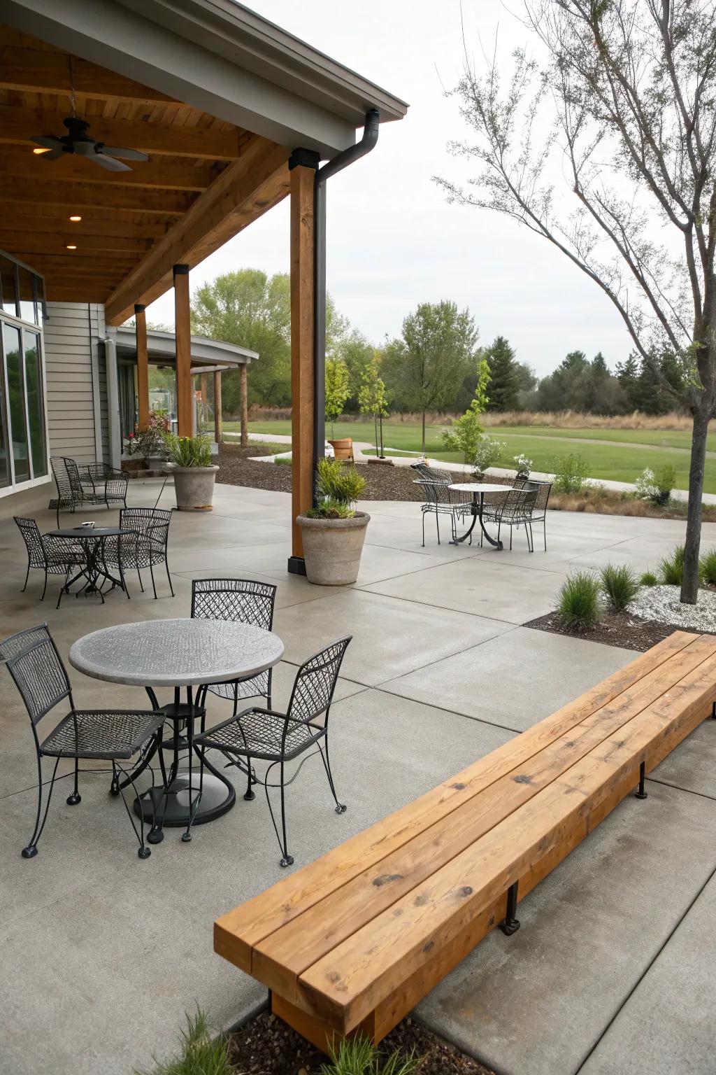 Mixing resources contributes depth and surface to your patio.