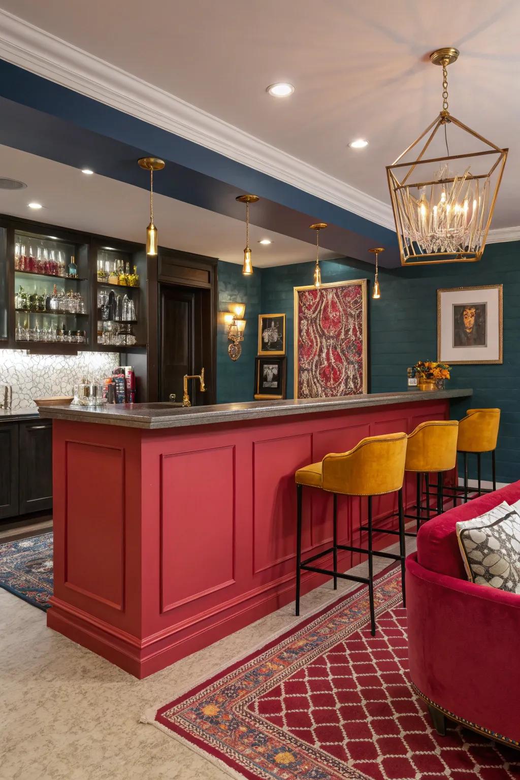 Infuse energy into your space with bold color choices.