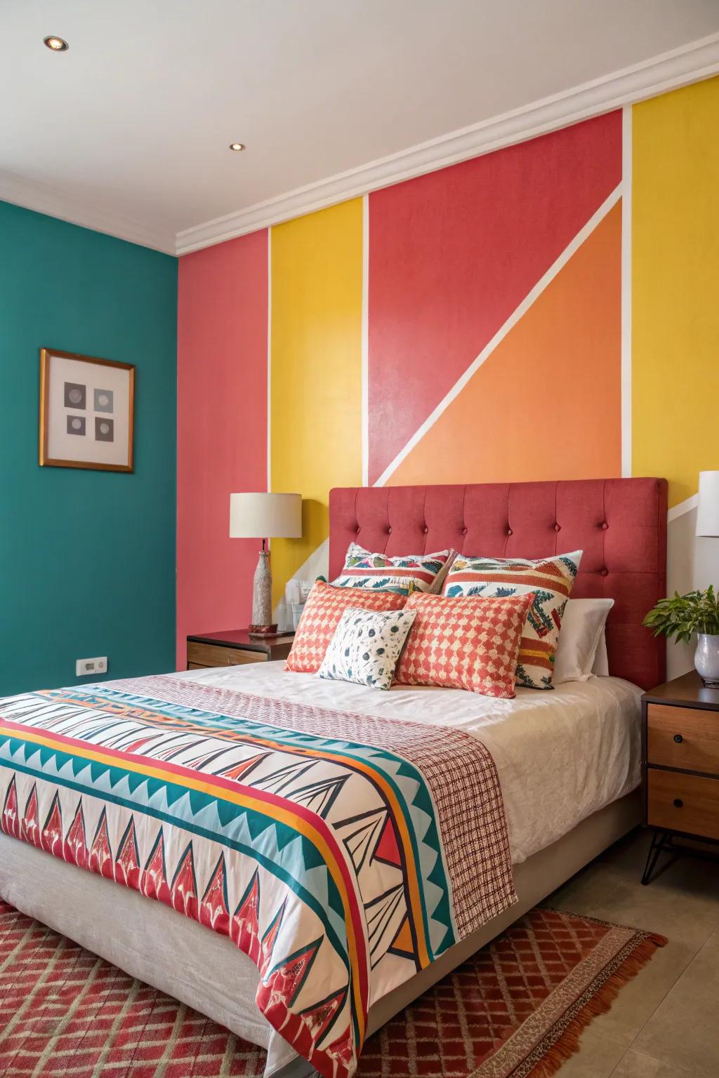 Chromatic partitioning introduces animated vigor and contemporary flair.