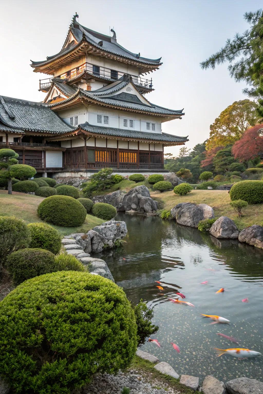 Elegance and serenity through East Asian impacts.