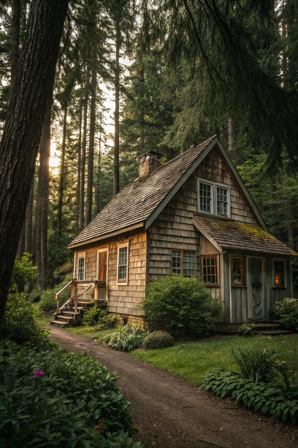 Timber shingles offer inherent beauty and personality.