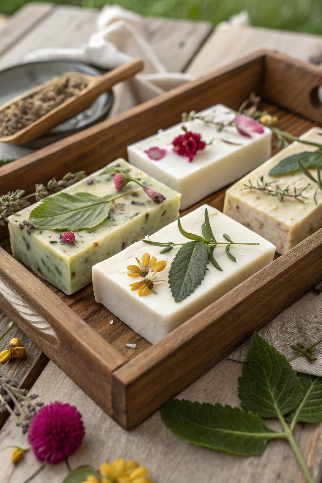 Plant-based cleansing bars offer a lavish and fragrant cleansing experience.